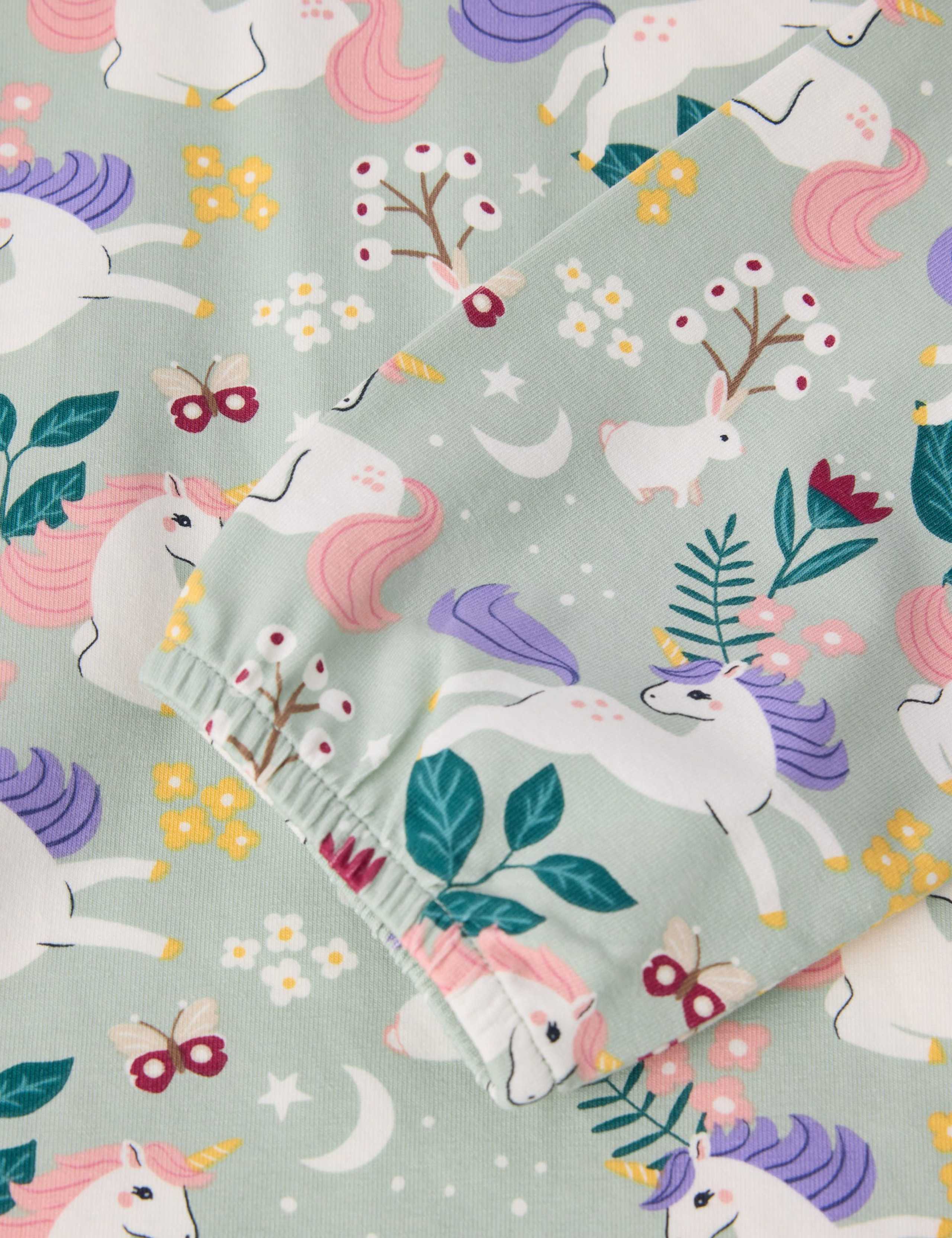 Cotton Rich Unicorn Print Top (1-10 Yrs) 3 of 3