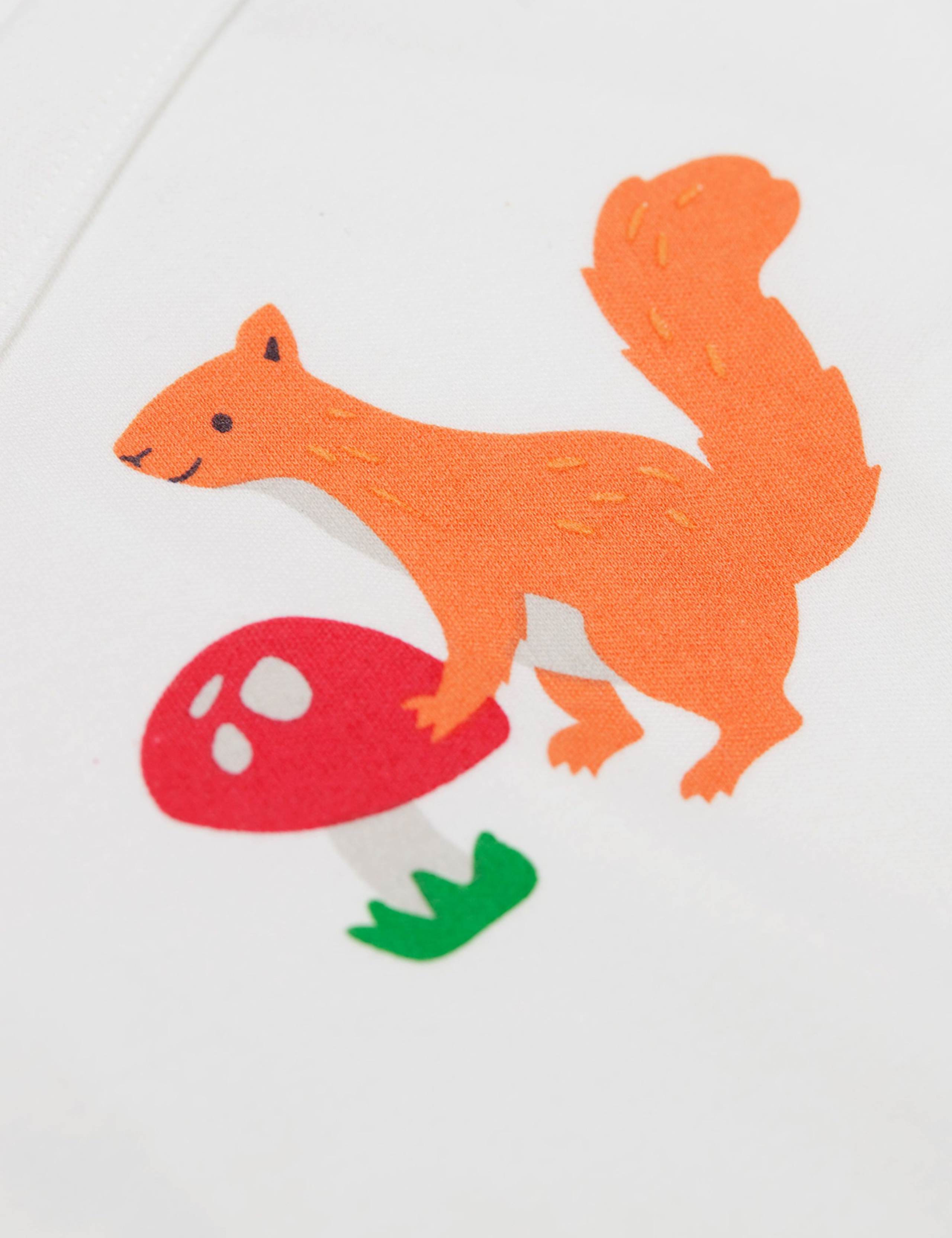 2pk Pure Cotton Squirrel Bodysuits (0-24 Mths) 2 of 3