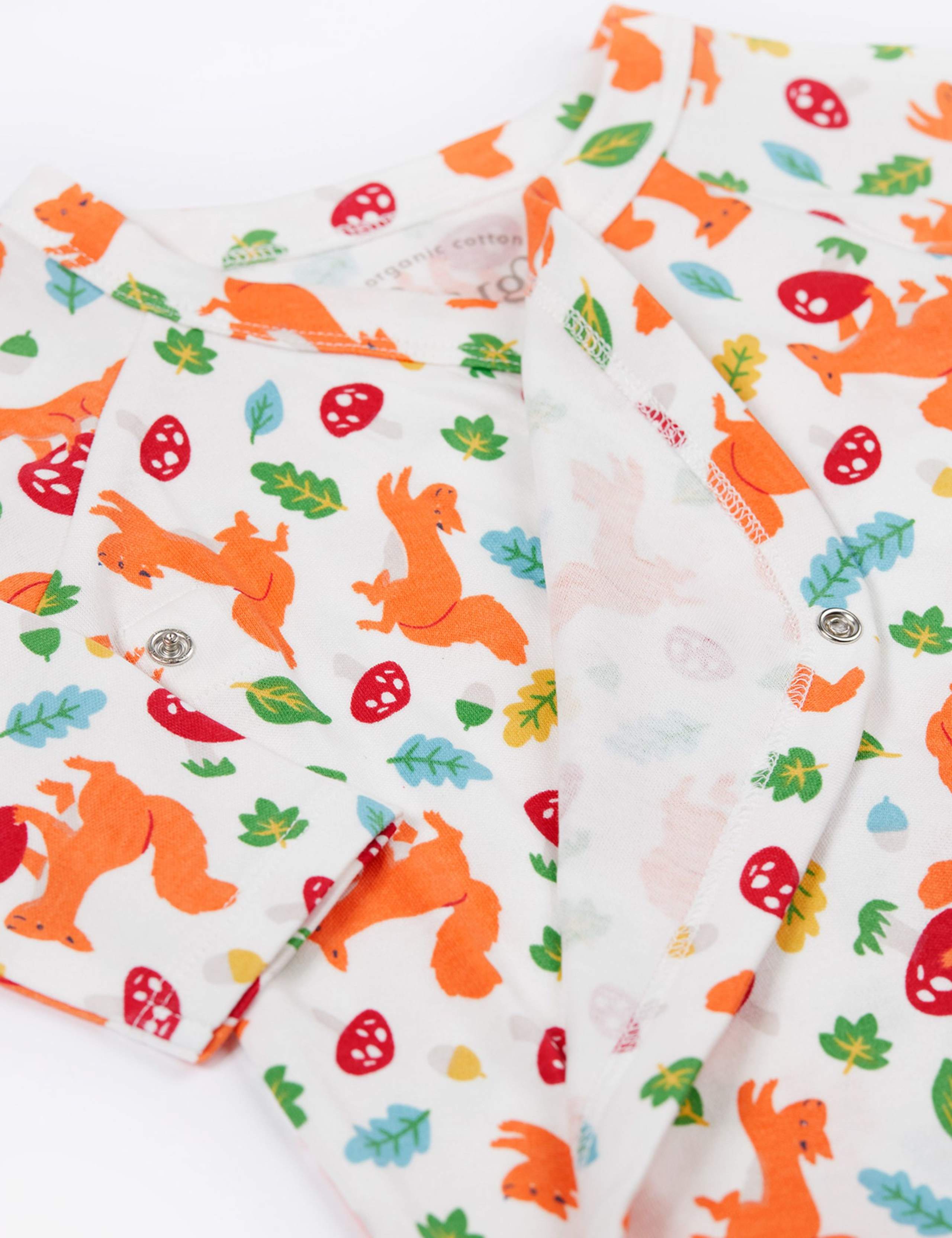 2pk Pure Cotton Squirrel Bodysuits (0-24 Mths) 3 of 3