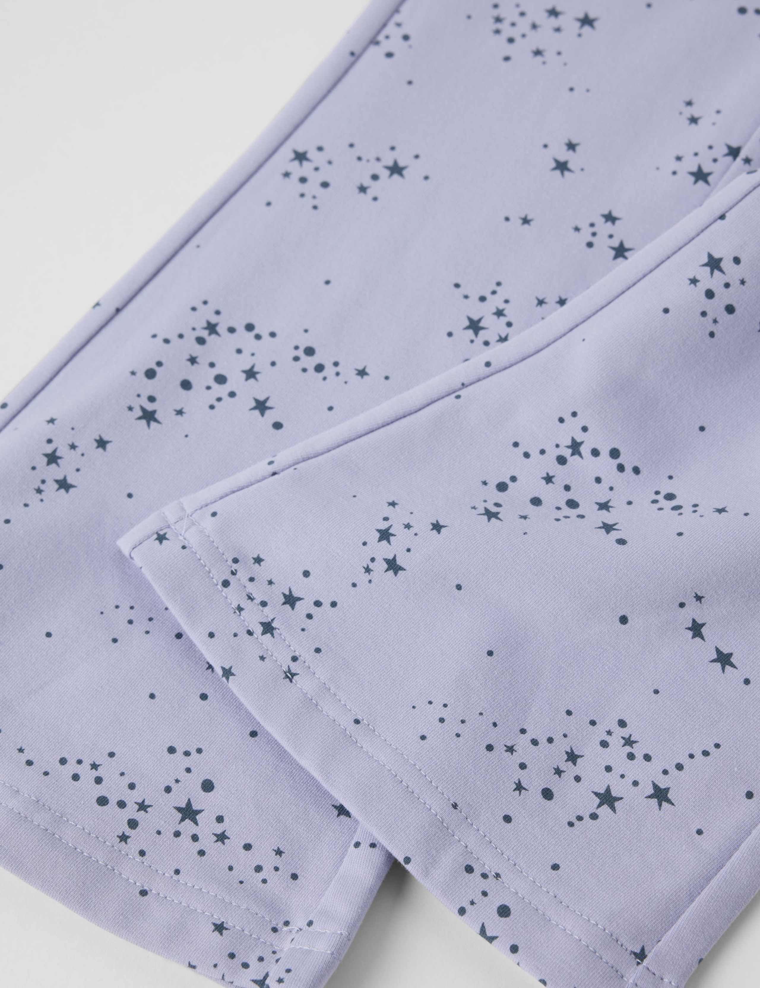 Cotton Rich Star Print Flared Leggings (1-10 Yrs) 2 of 3
