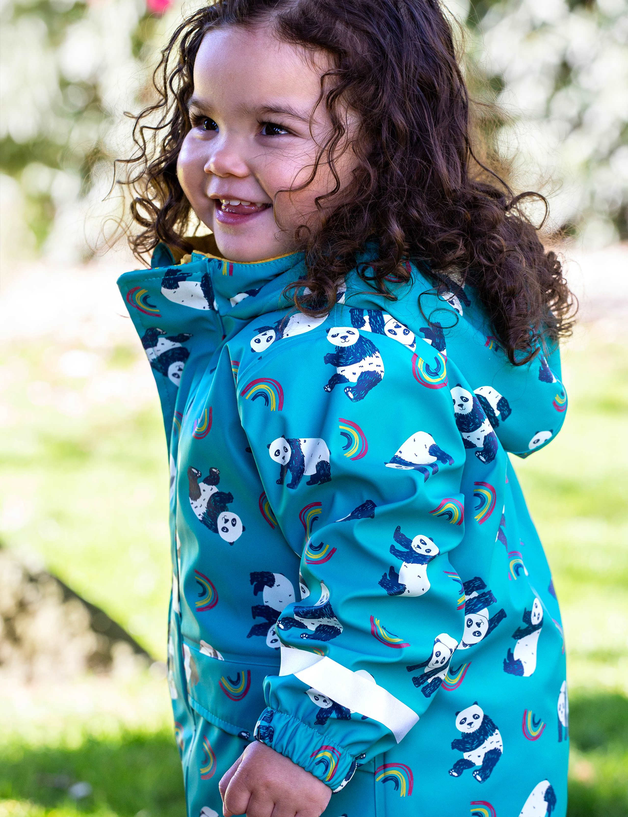 Panda Fleece Lined Hooded Raincoat (1-10 Yrs) 3 of 7