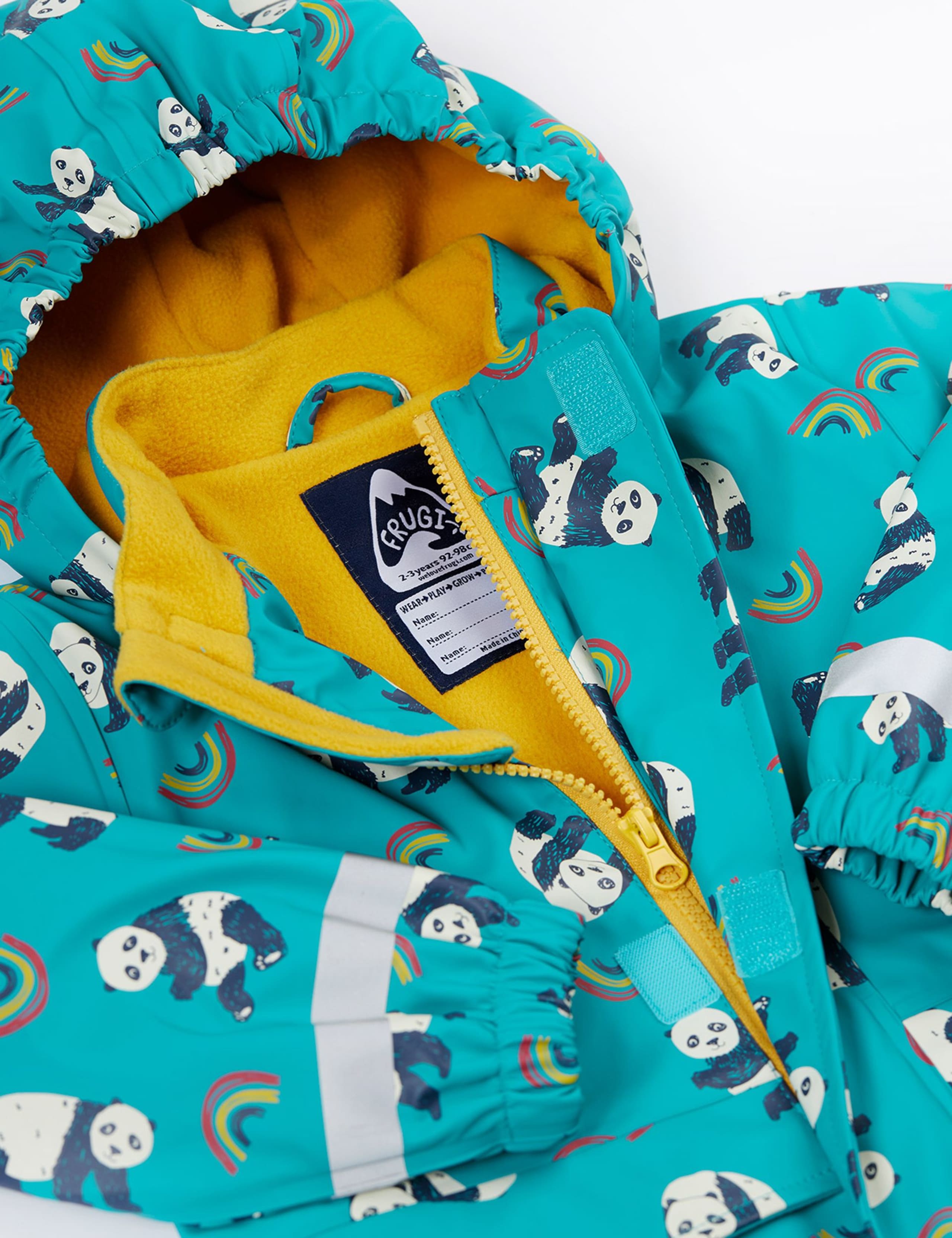 Panda Fleece Lined Hooded Raincoat (1-10 Yrs) 5 of 7