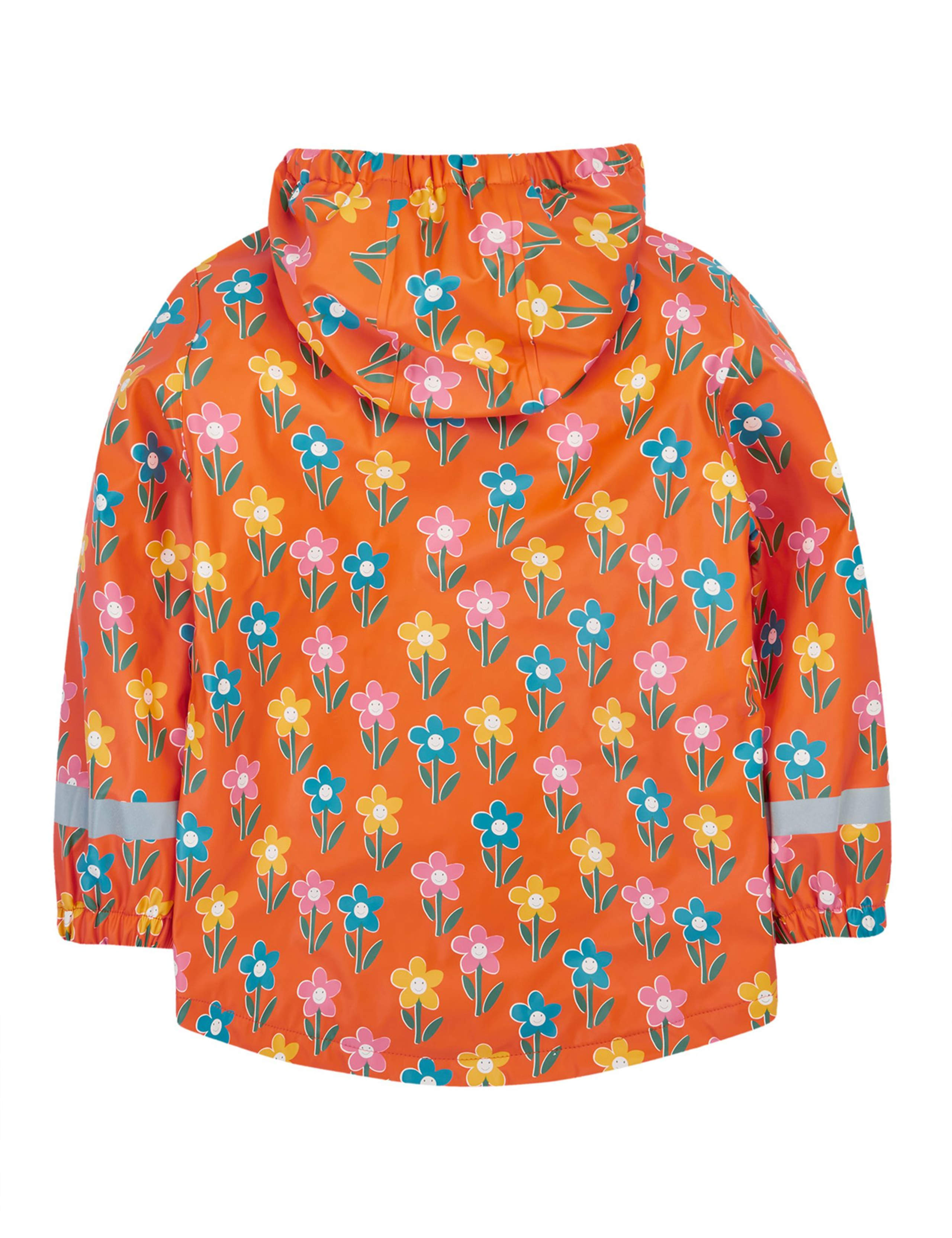 Floral Hooded Fleece Lined Raincoat (1-10 Yrs) 4 of 7