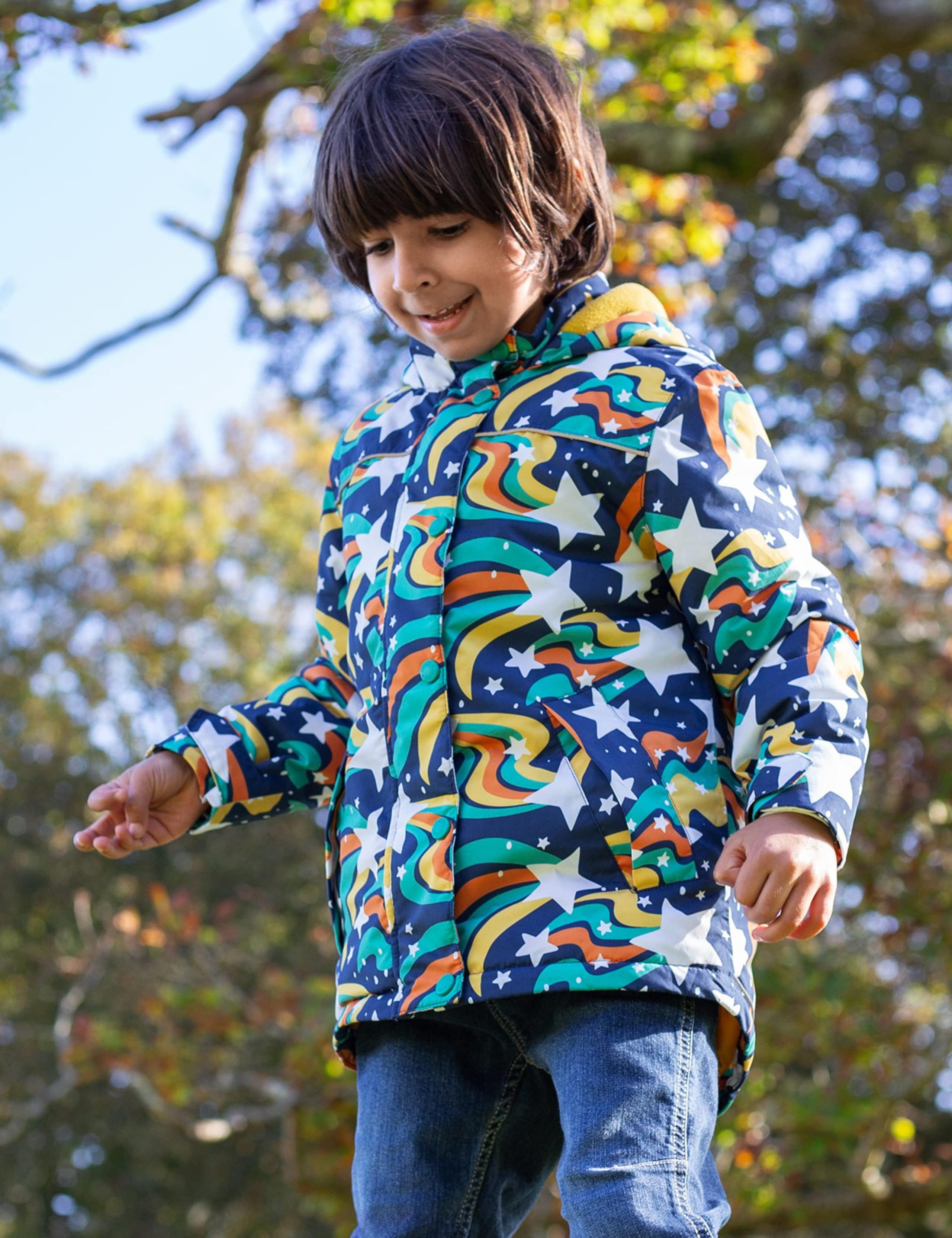 Printed Fleece Lined Raincoat (1-10 Yrs) 1 of 7