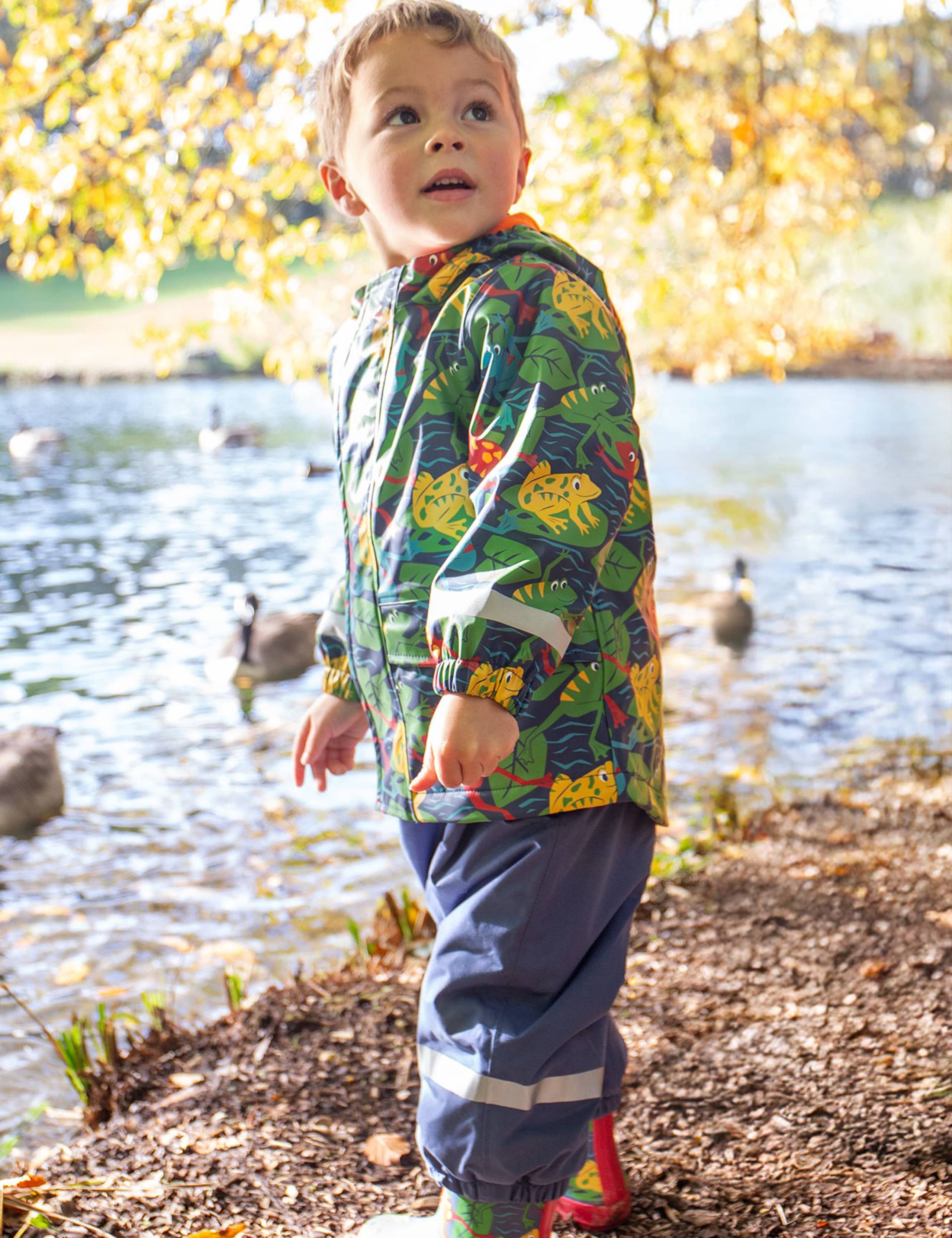 Frog Print Hooded Fleece Lined Raincoat (1-10 Yrs) 2 of 7