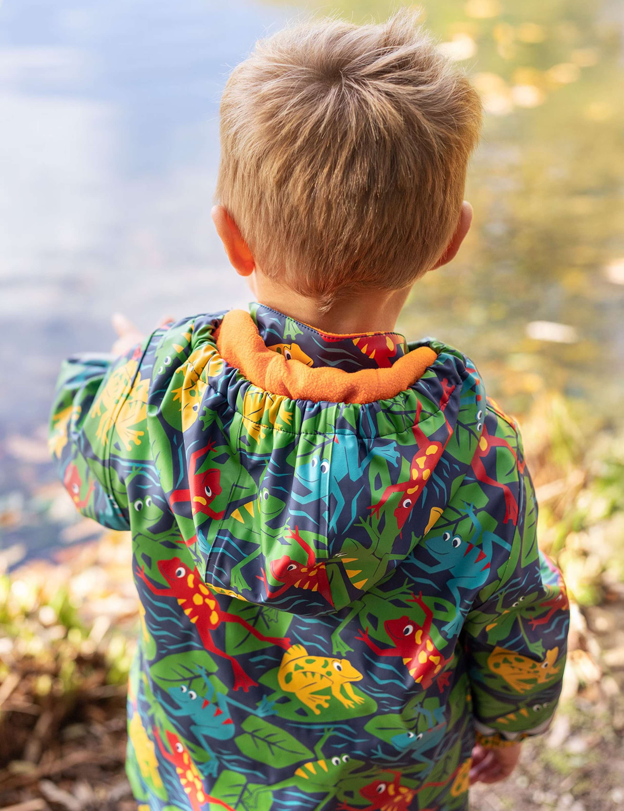 Frog Print Hooded Fleece Lined Raincoat (1-10 Yrs) 3 of 7