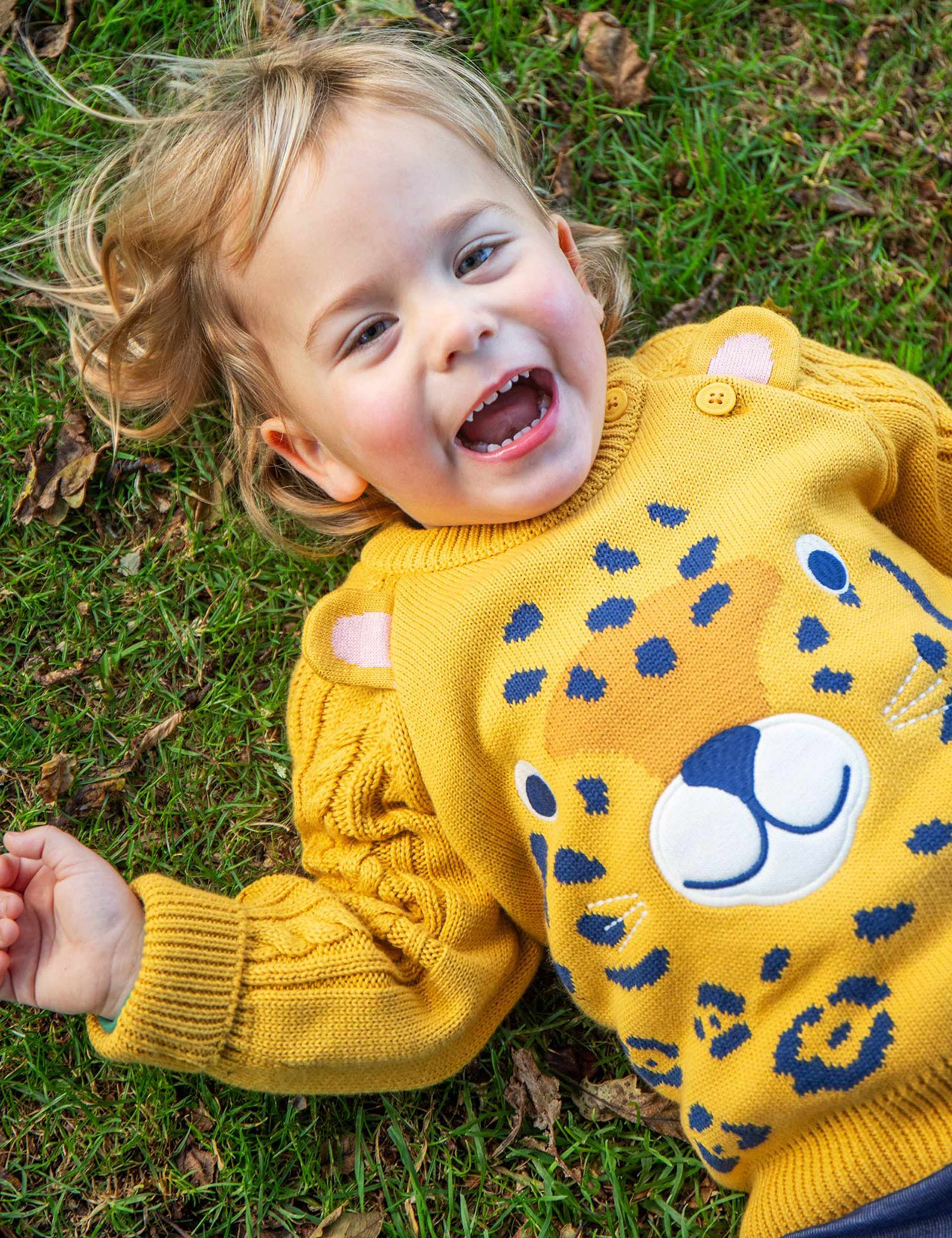 Pure Cotton Leopard Knitted Jumper (0-5 Yrs) 5 of 5