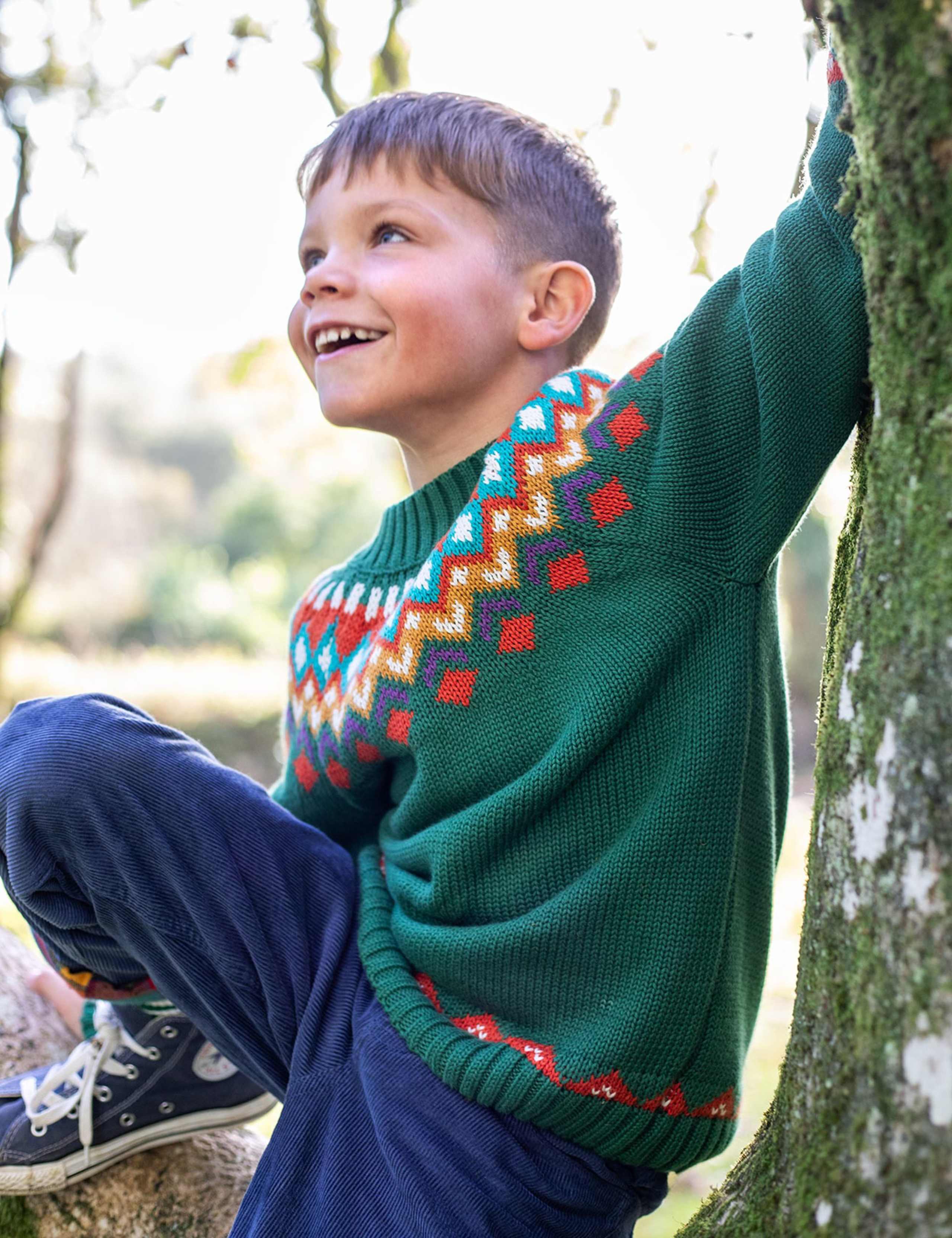 Pure Cotton Fair Isle Knitted Jumper (2-12 Yrs) 2 of 5
