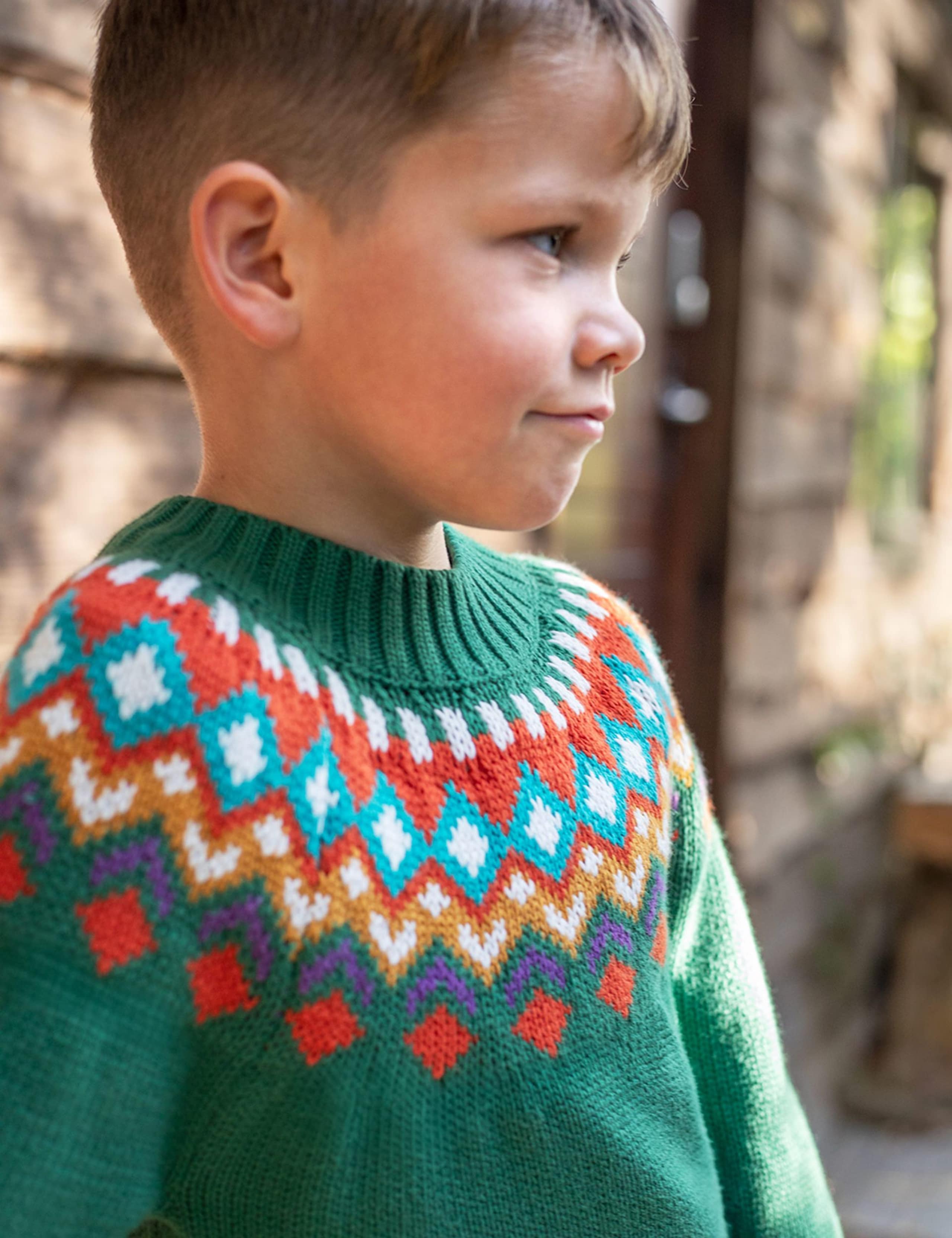 Pure Cotton Fair Isle Knitted Jumper (2-12 Yrs) 4 of 5