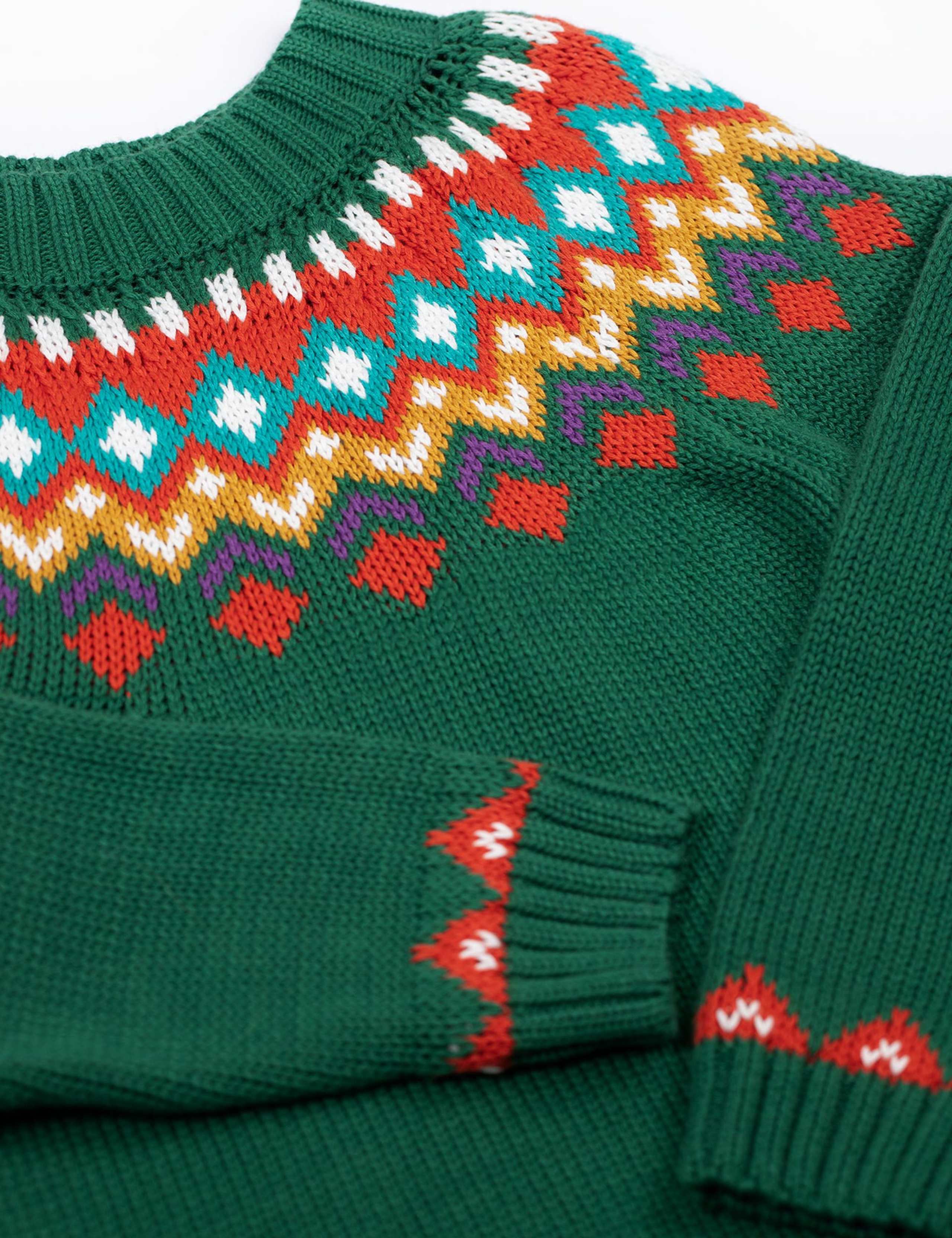Pure Cotton Fair Isle Knitted Jumper (2-12 Yrs) 5 of 5