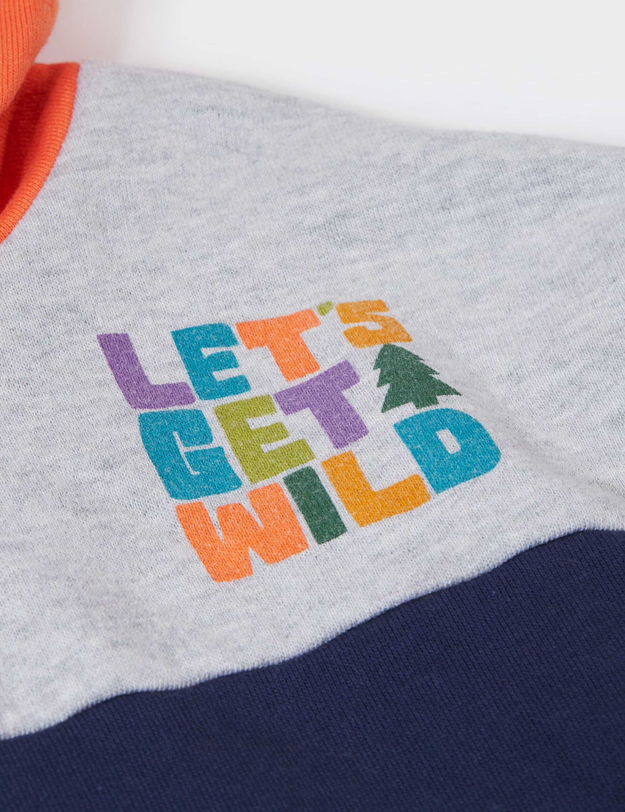 Pure Cotton Colour Block Hoodie (2-12 Yrs) 3 of 4
