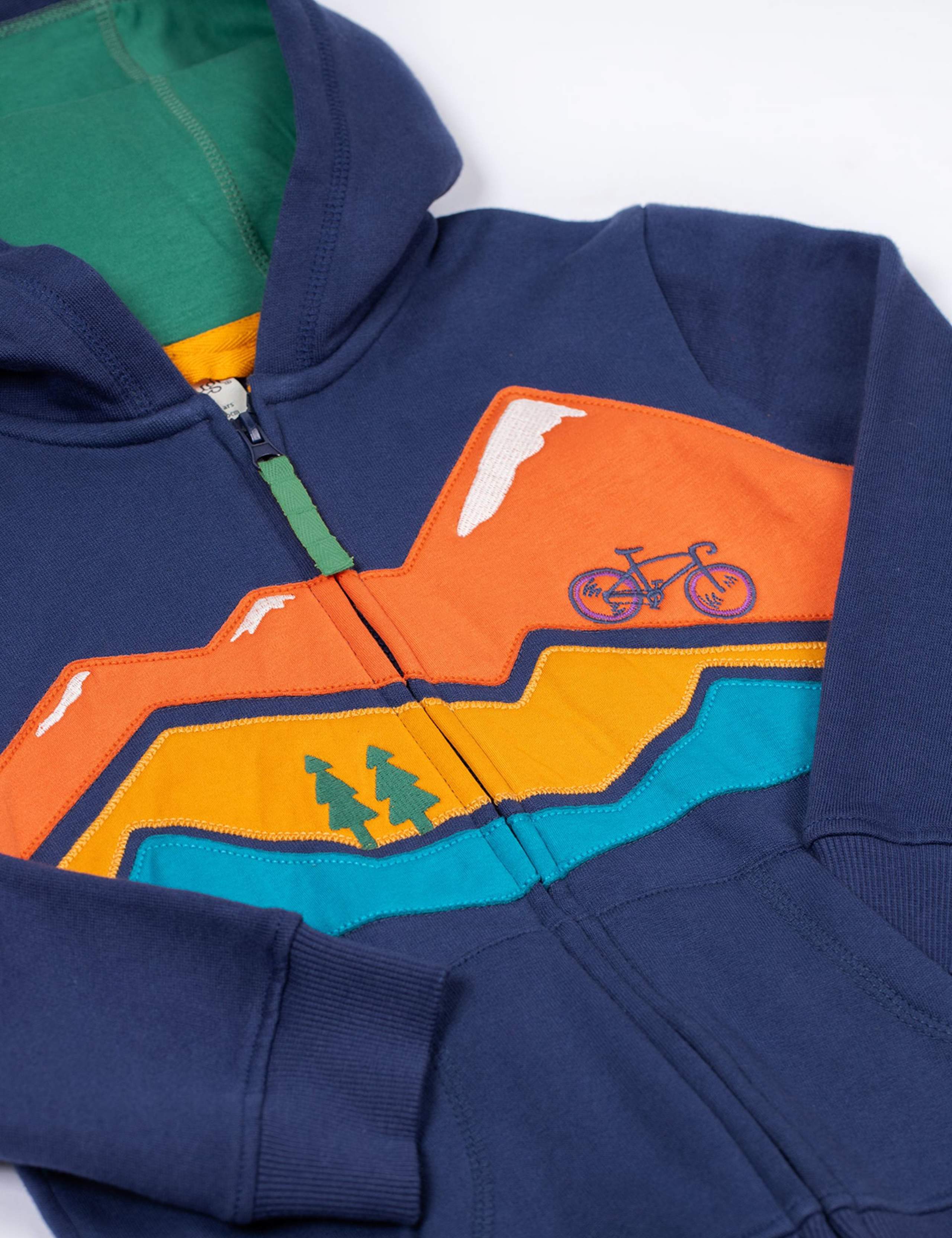 Pure Cotton Bike Appliqué Zip Hoodie (2-12 Yrs) 2 of 3