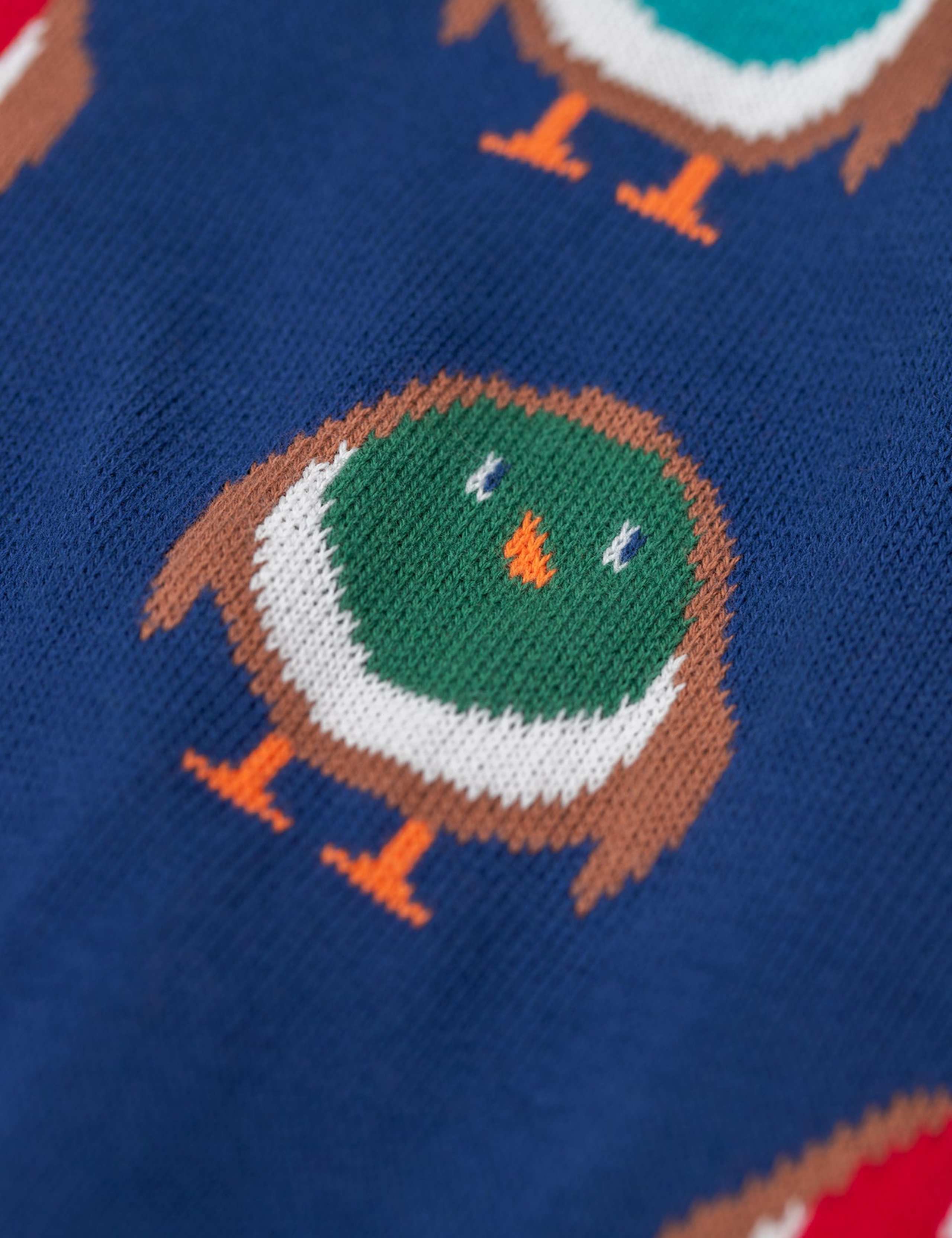 Pure Cotton Robin Knitted Jumper (0-12 Yrs) 3 of 3