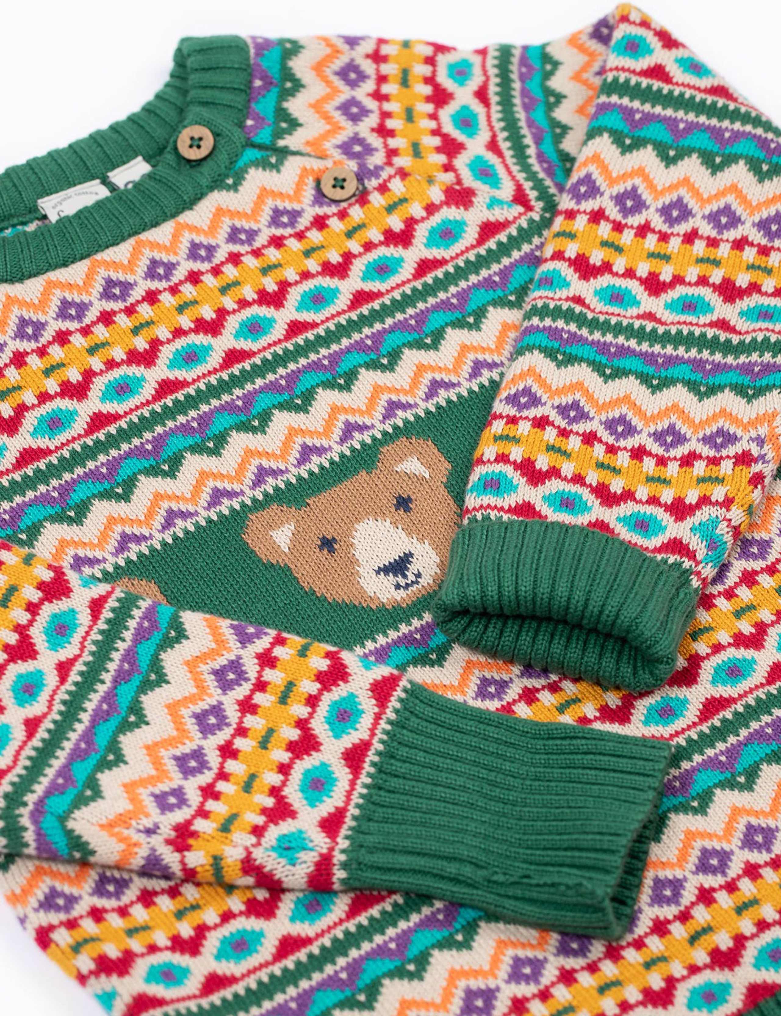 Pure Cotton Fair Isle Knitted Jumper (0-10 Yrs) 5 of 5