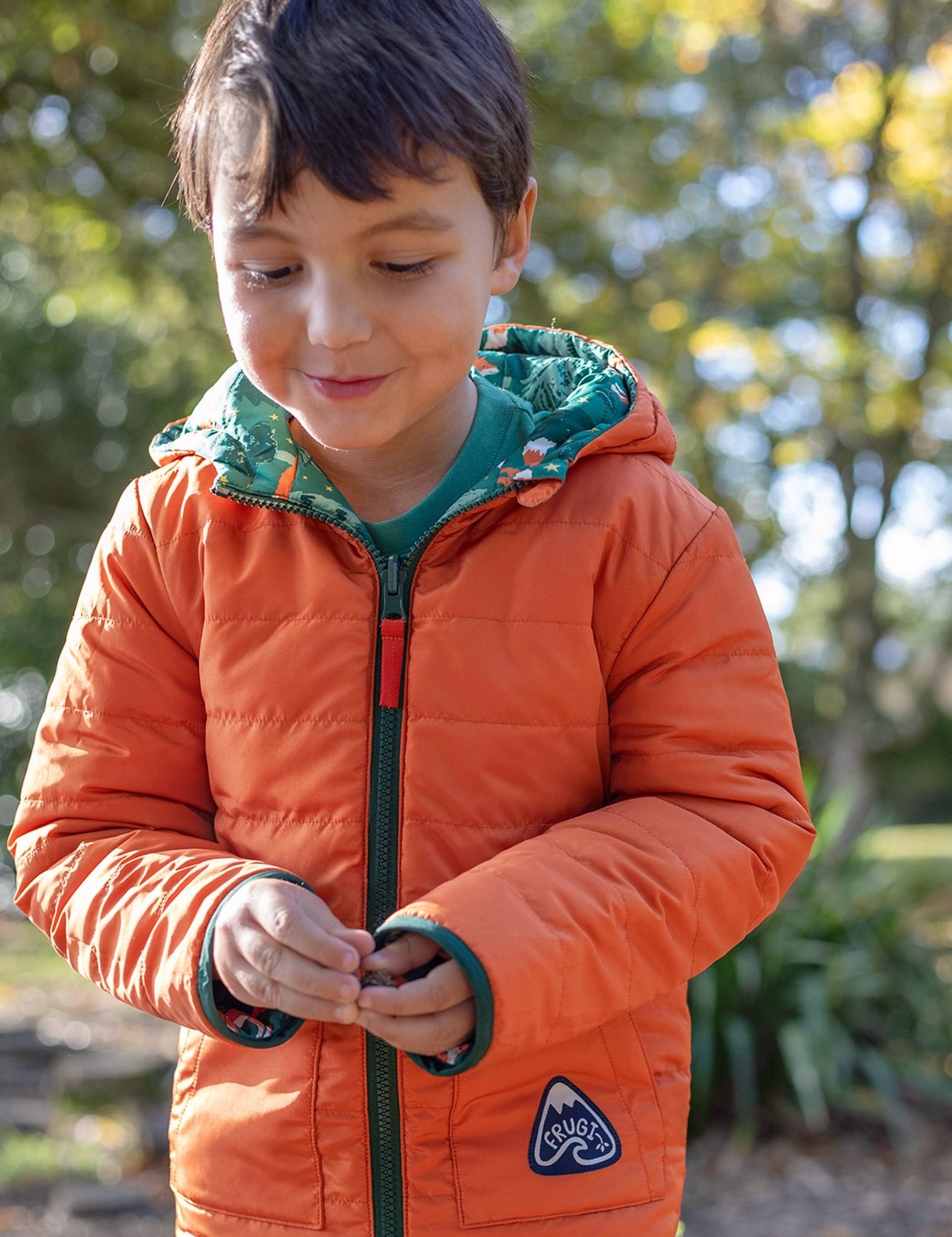 Reversible Printed Quilted Hooded Jacket (1-10 Yrs) 1 of 6