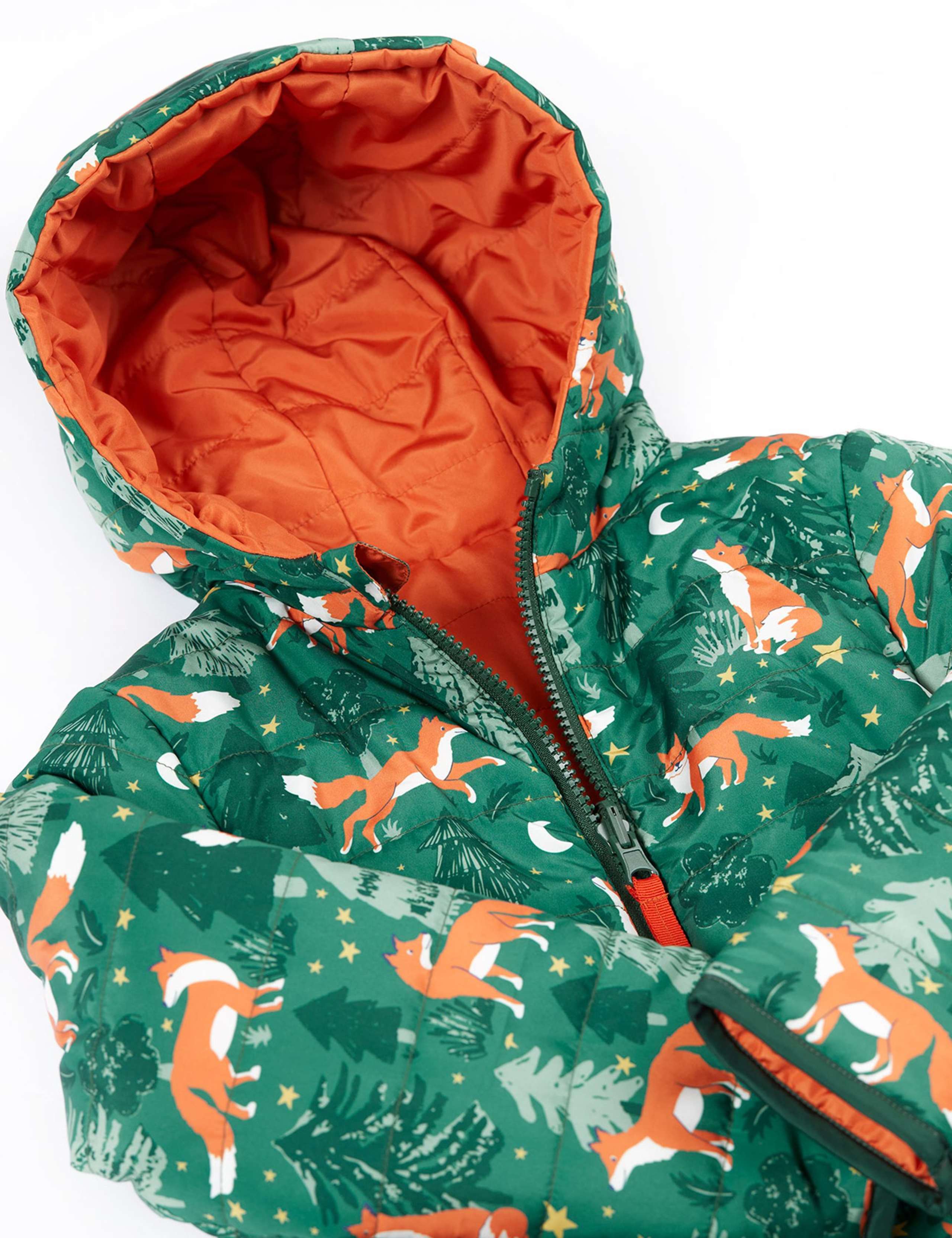 Reversible Printed Quilted Hooded Jacket (1-10 Yrs) 3 of 6