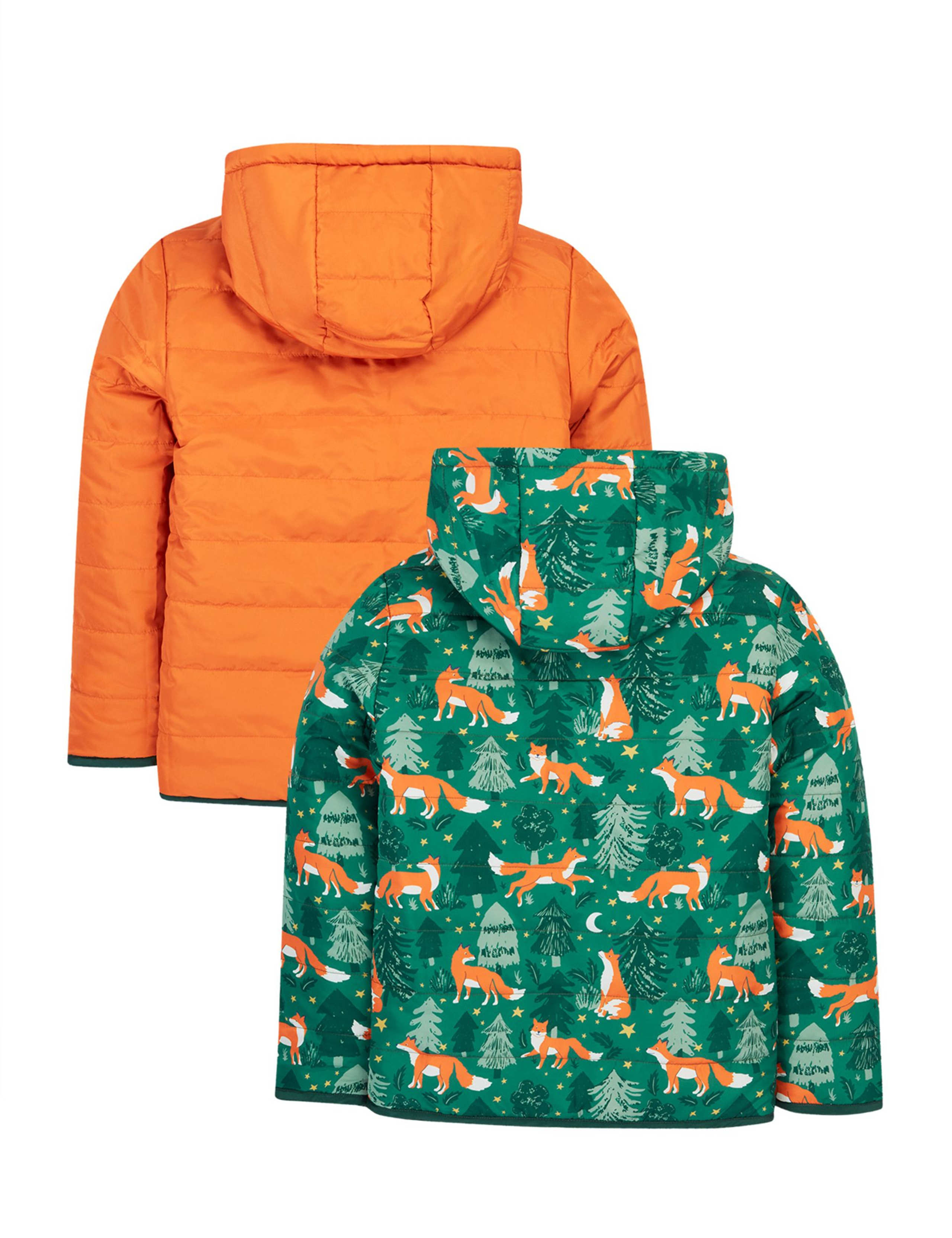 Reversible Printed Quilted Hooded Jacket (1-10 Yrs) 4 of 6