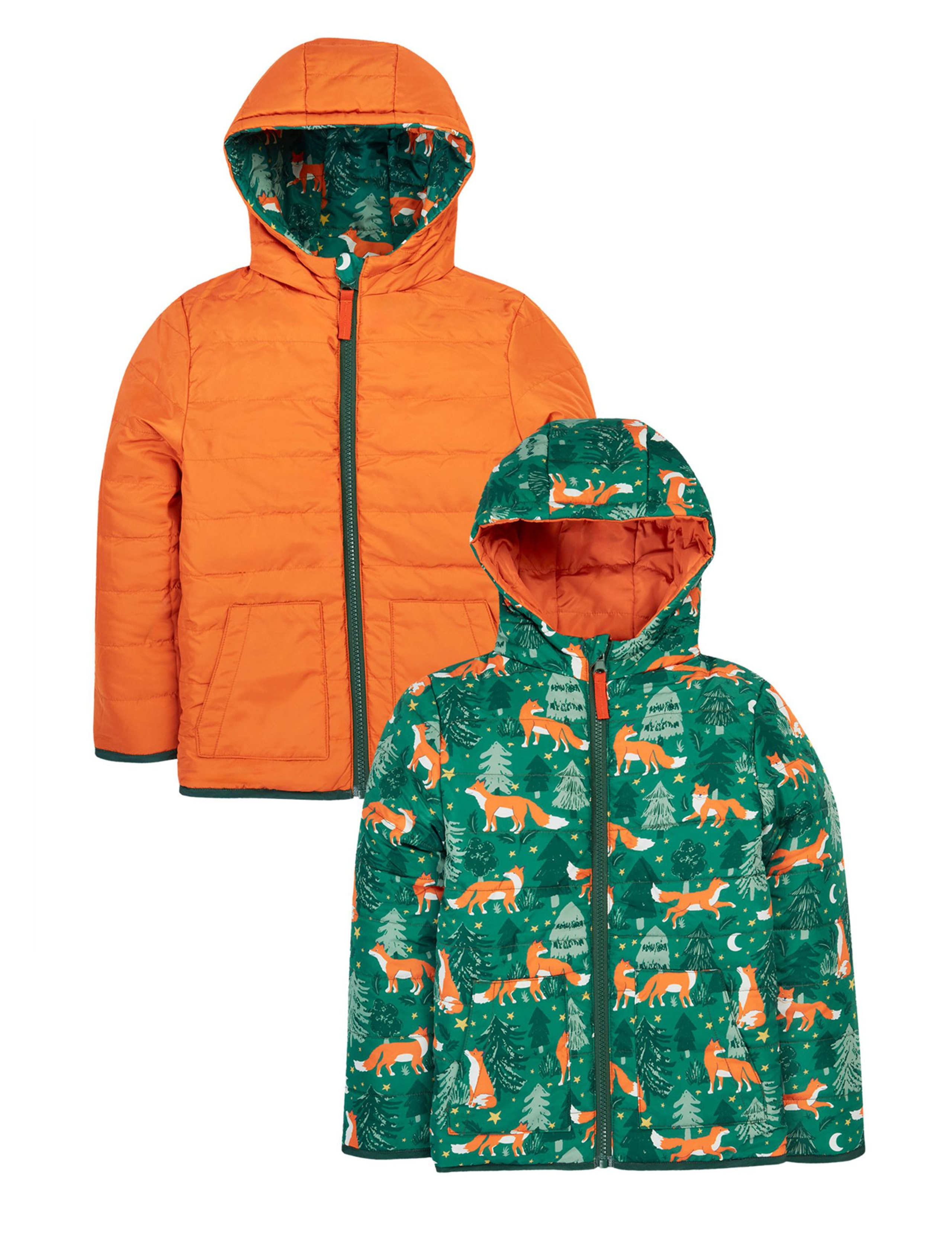 Reversible Printed Quilted Hooded Jacket (1-10 Yrs) 5 of 6
