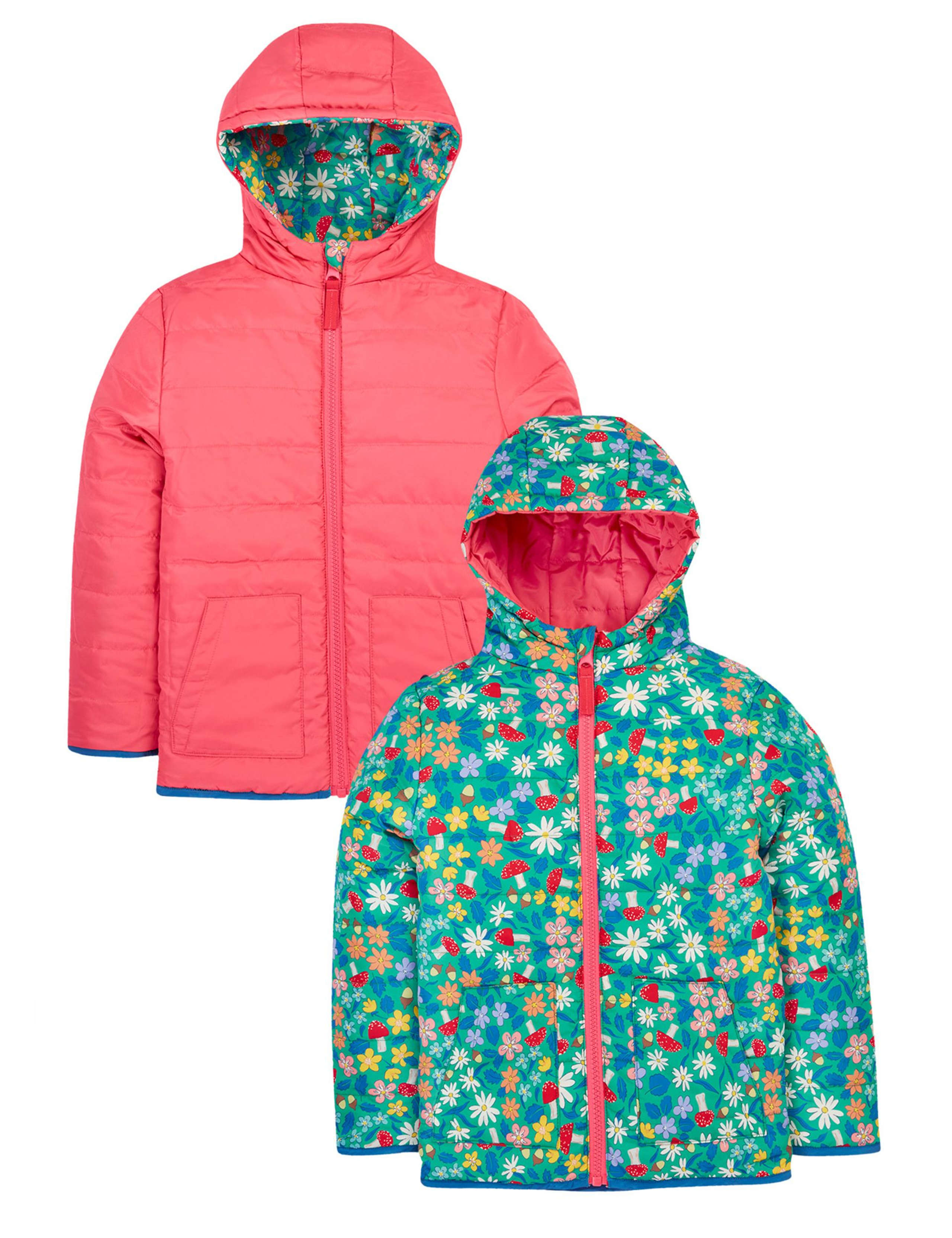 Reversible Floral Quilted Hooded Jacket (1-10 Yrs) 3 of 7
