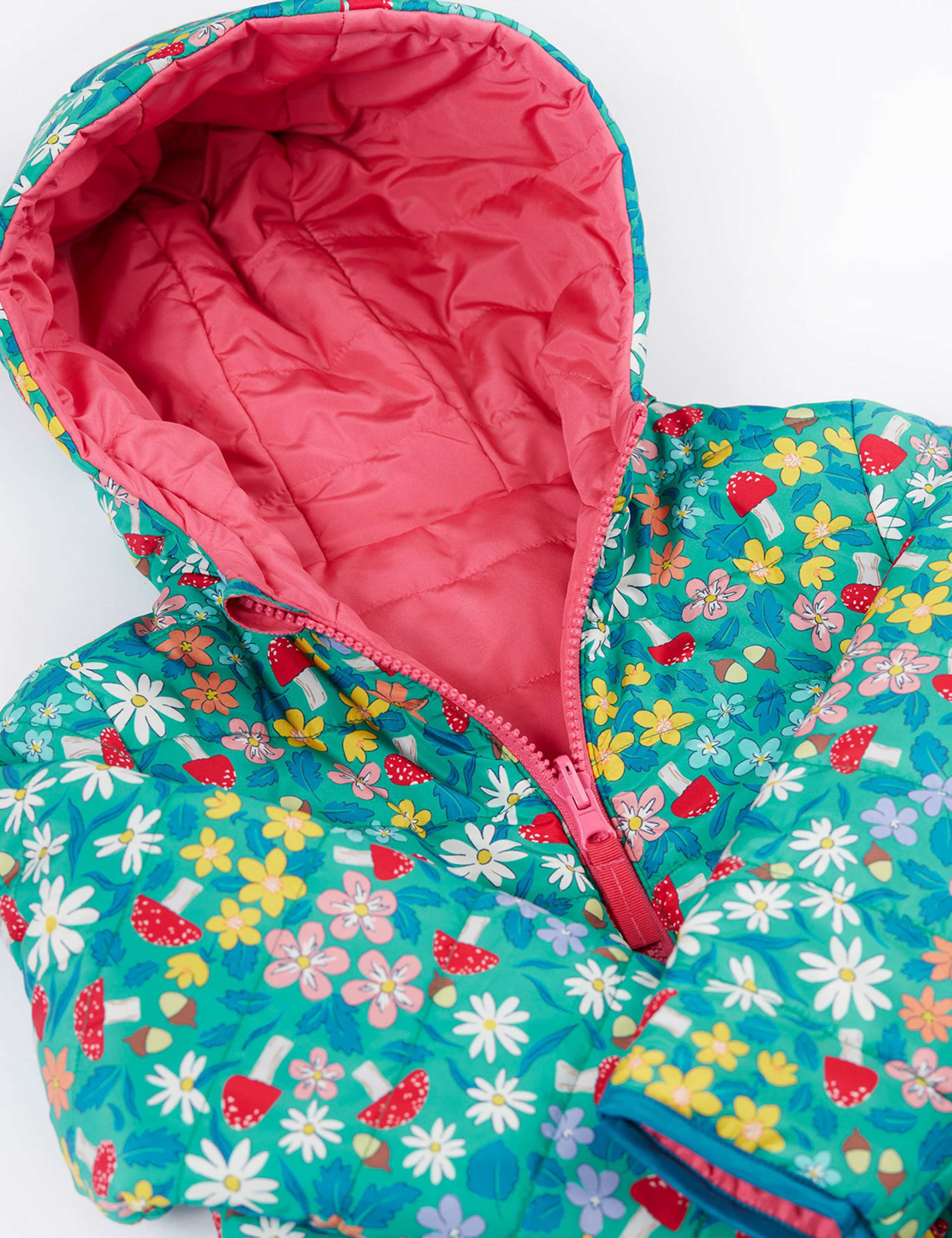 Reversible Floral Quilted Hooded Jacket (1-10 Yrs) 7 of 7