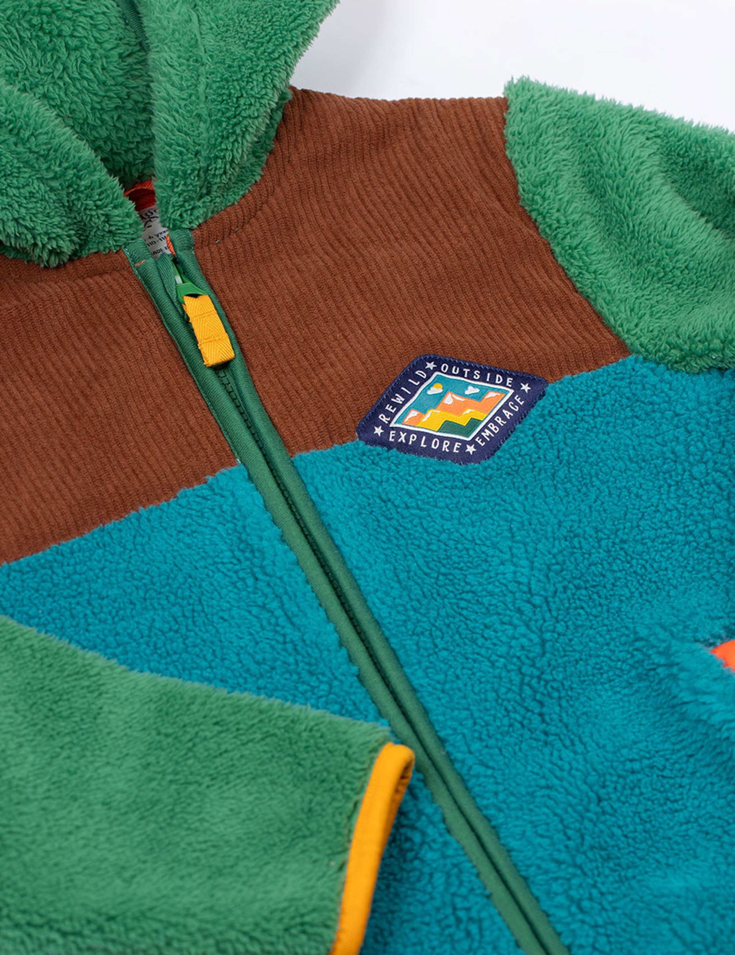 Fleece Colour Block Hooded Jacket (0-12 Yrs) 4 of 4