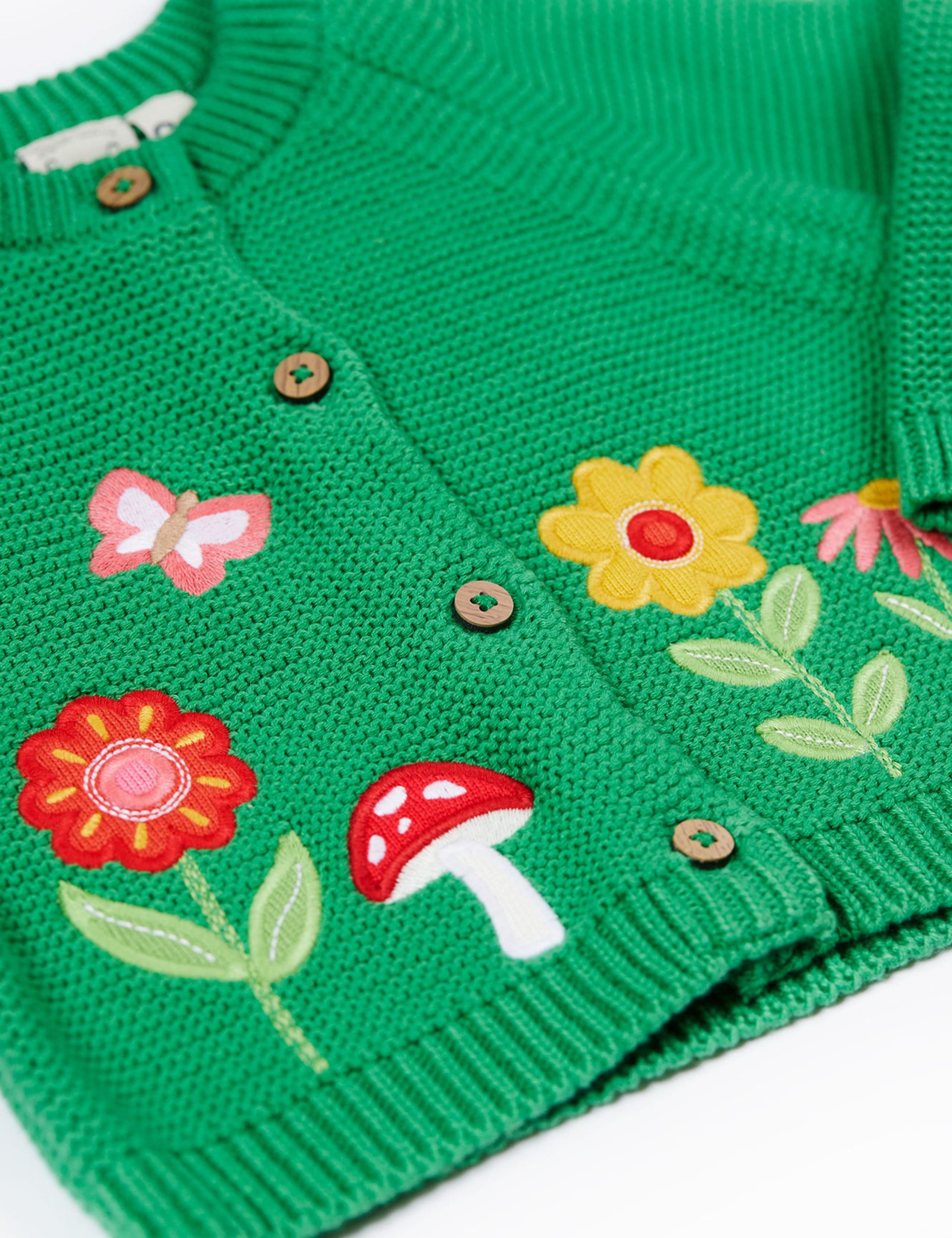 Pure Cotton Knitted Appliqué Cardigan (0-5 Yrs) 3 of 3