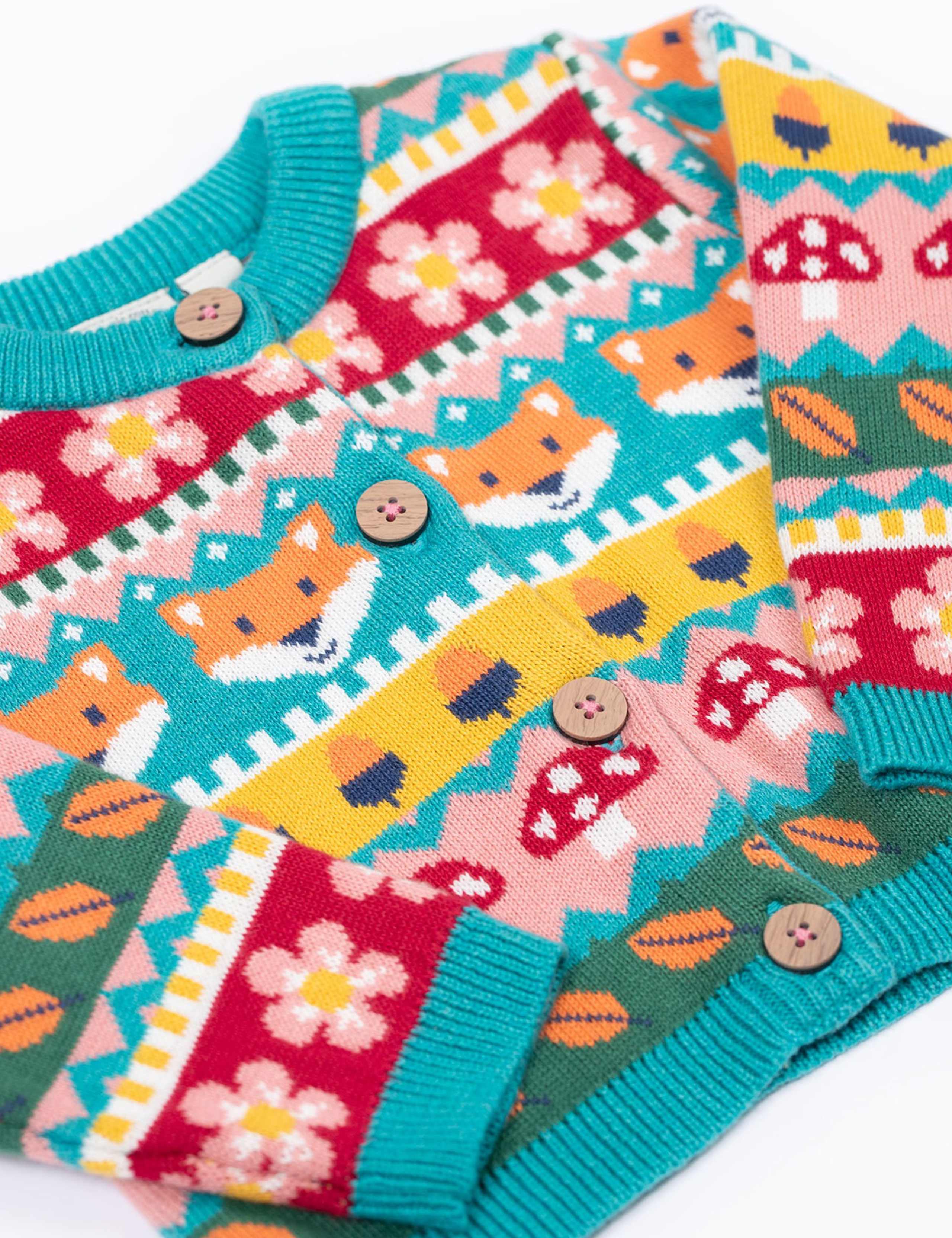 Pure Cotton Knitted Fair Isle Cardigan (0-5 Yrs) 3 of 5