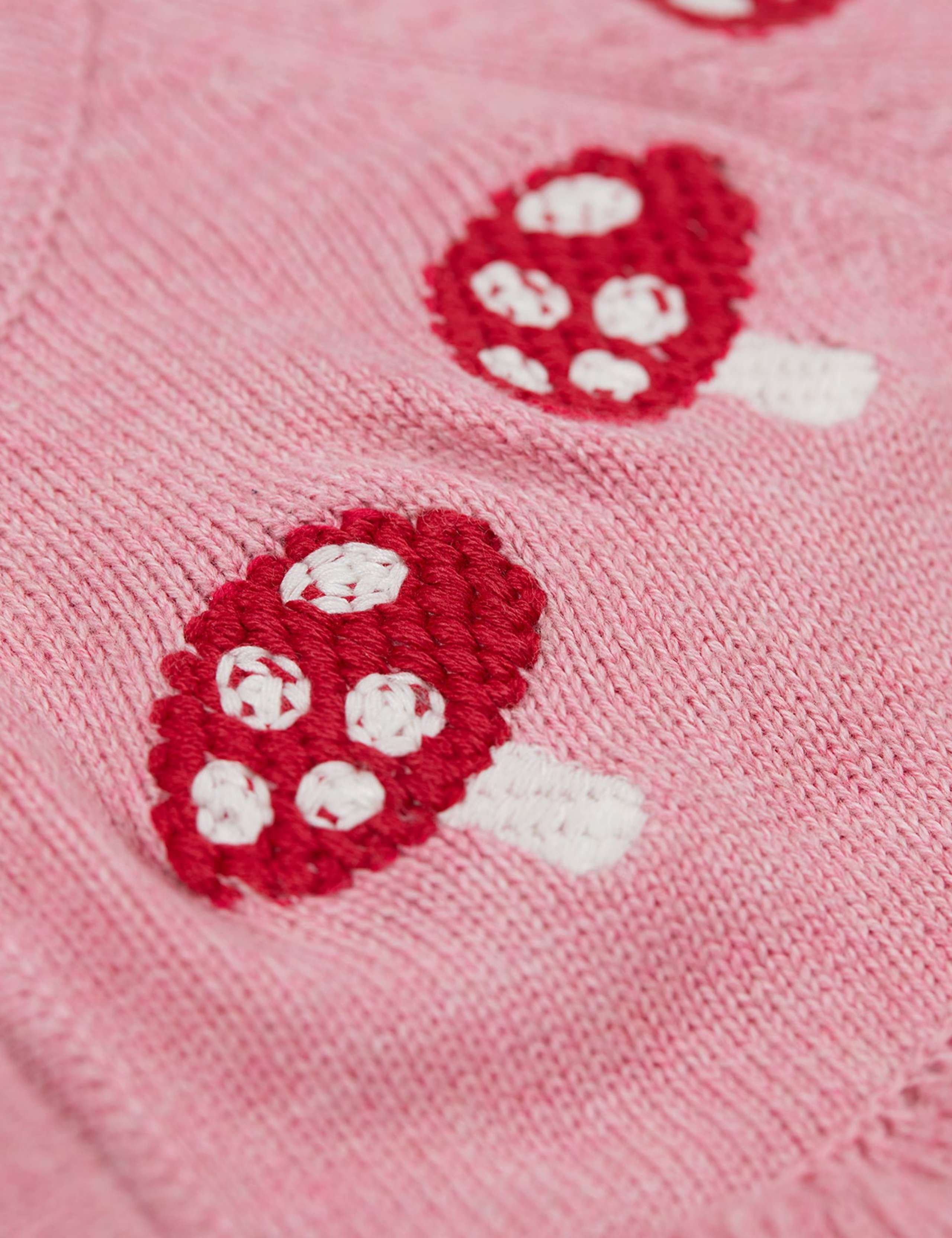 Pure Cotton Ruffle Embroidered Cardigan (2-10 Yrs) 2 of 5