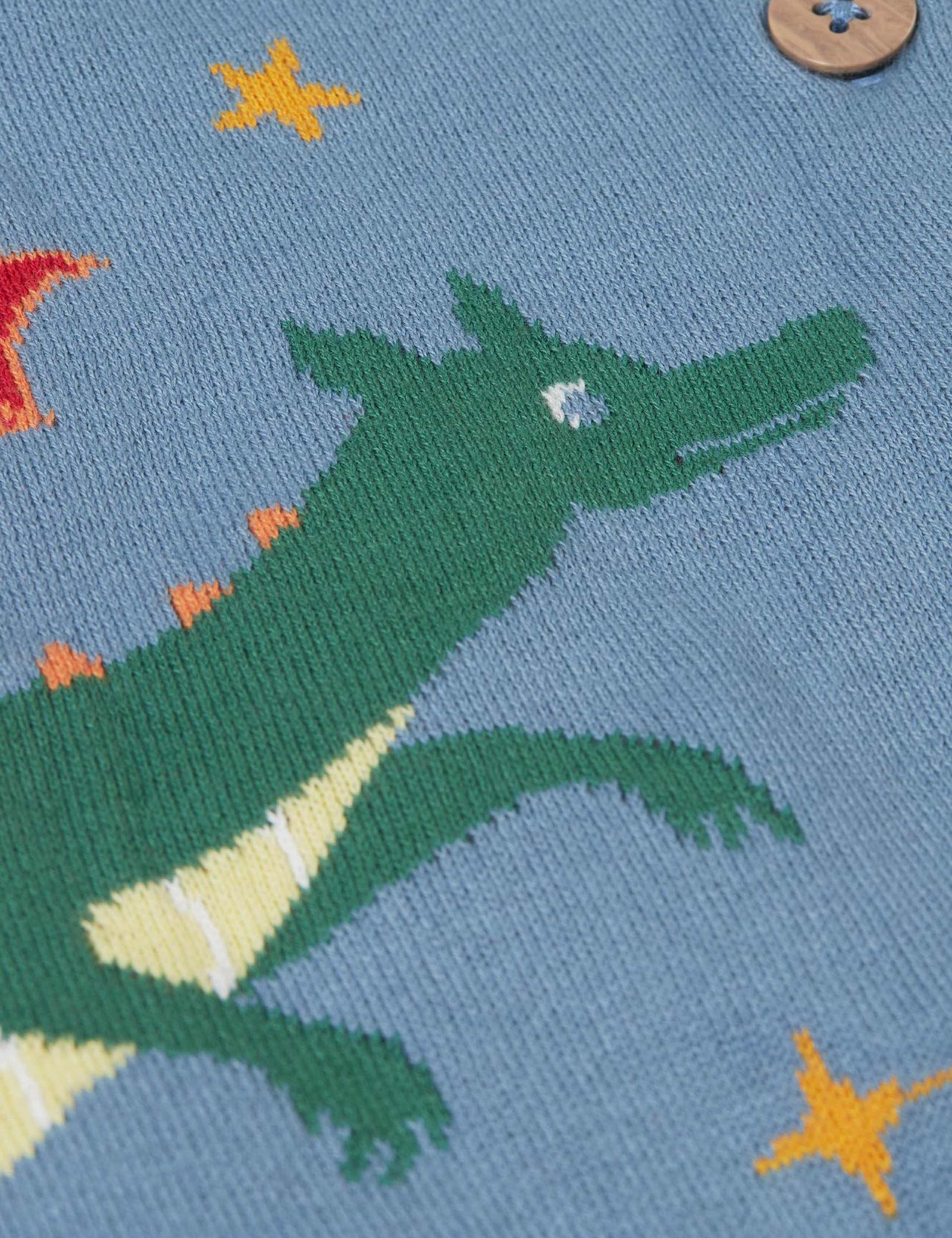 Pure Cotton Dragon Knitted Cardigan (0-5 Yrs) 2 of 4