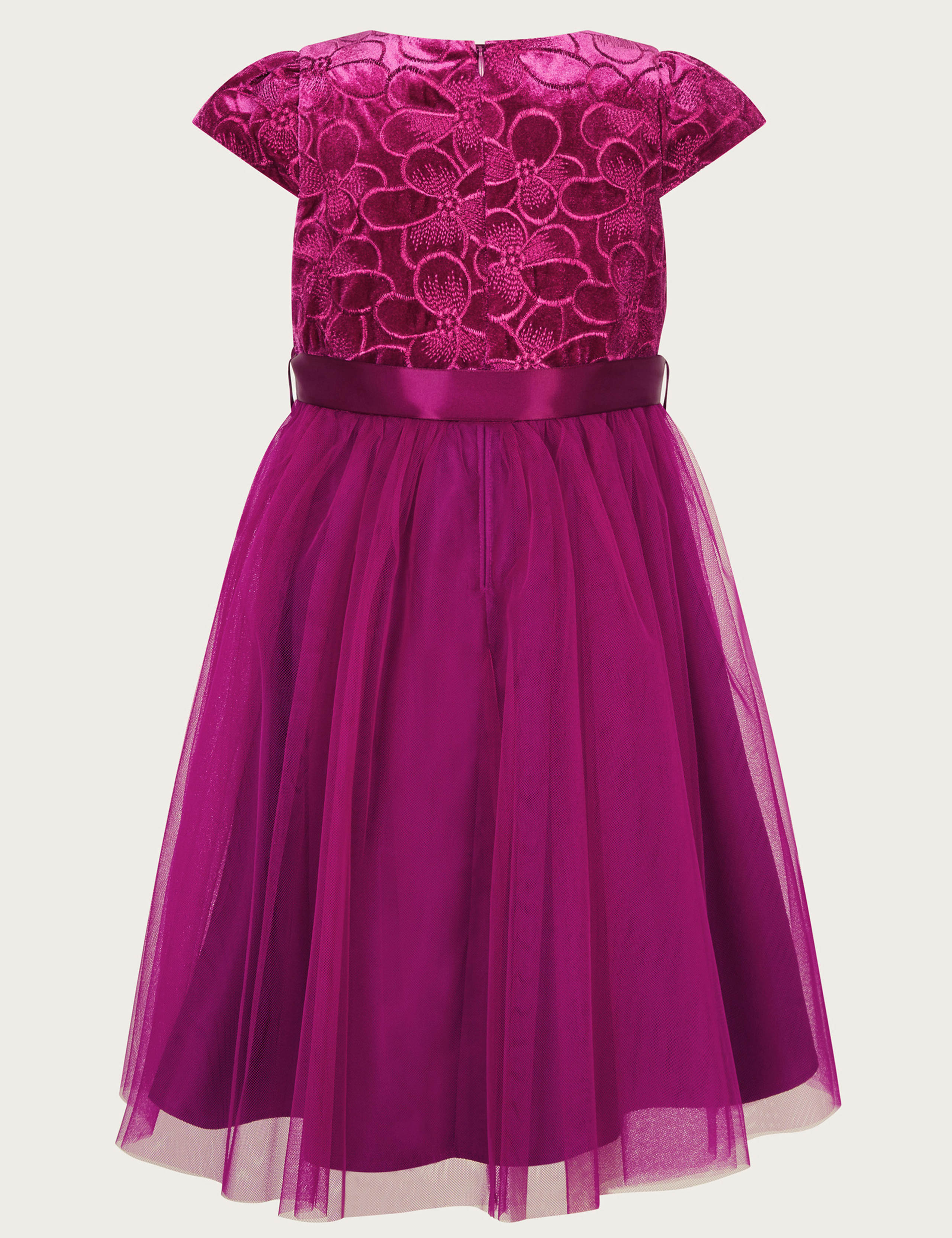 Velvet Embroidered Tulle Occasion Dress (3-13 Yrs) 3 of 4