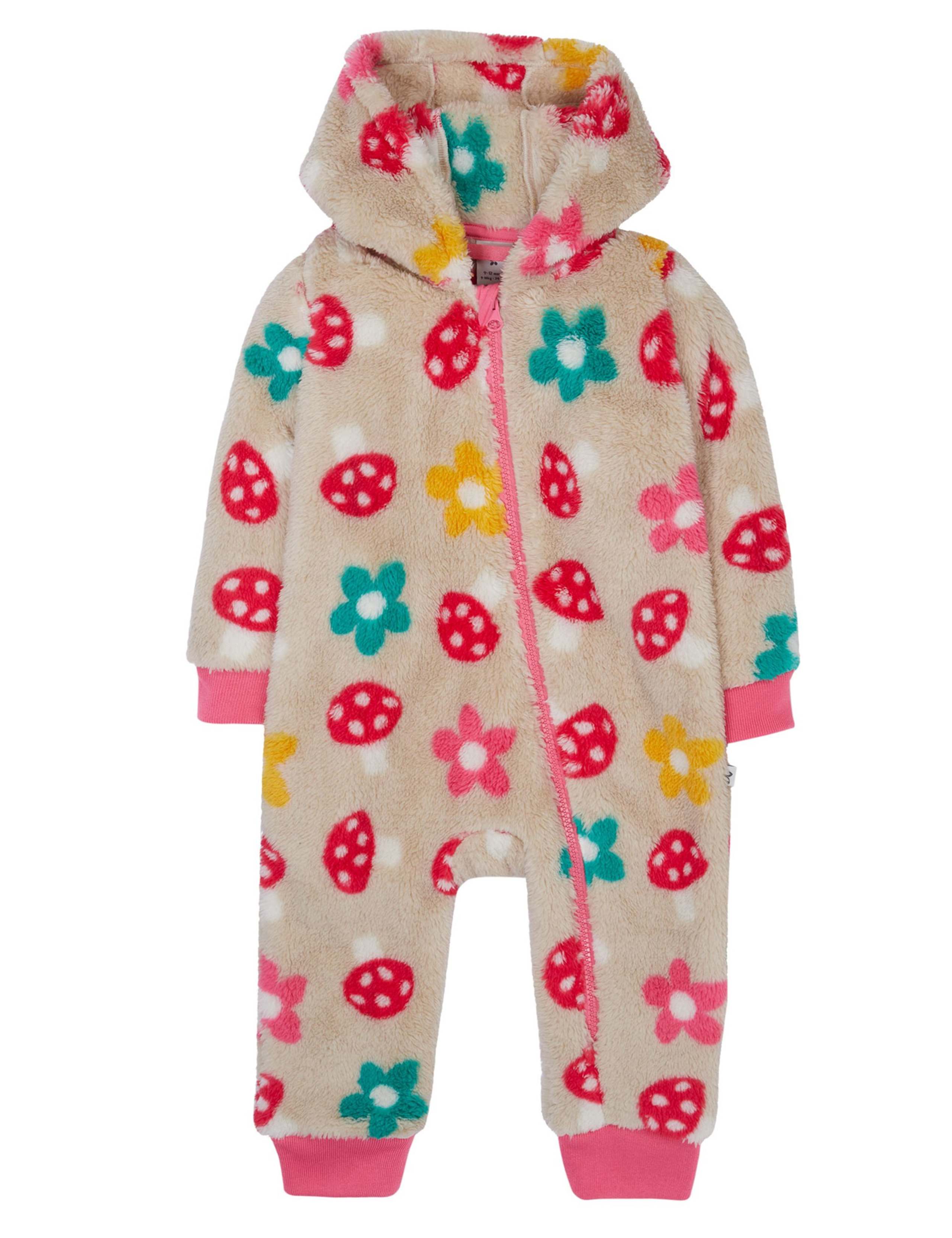 Fleece Woodland Print Zip All in One (0-4 Yrs) 1 of 5