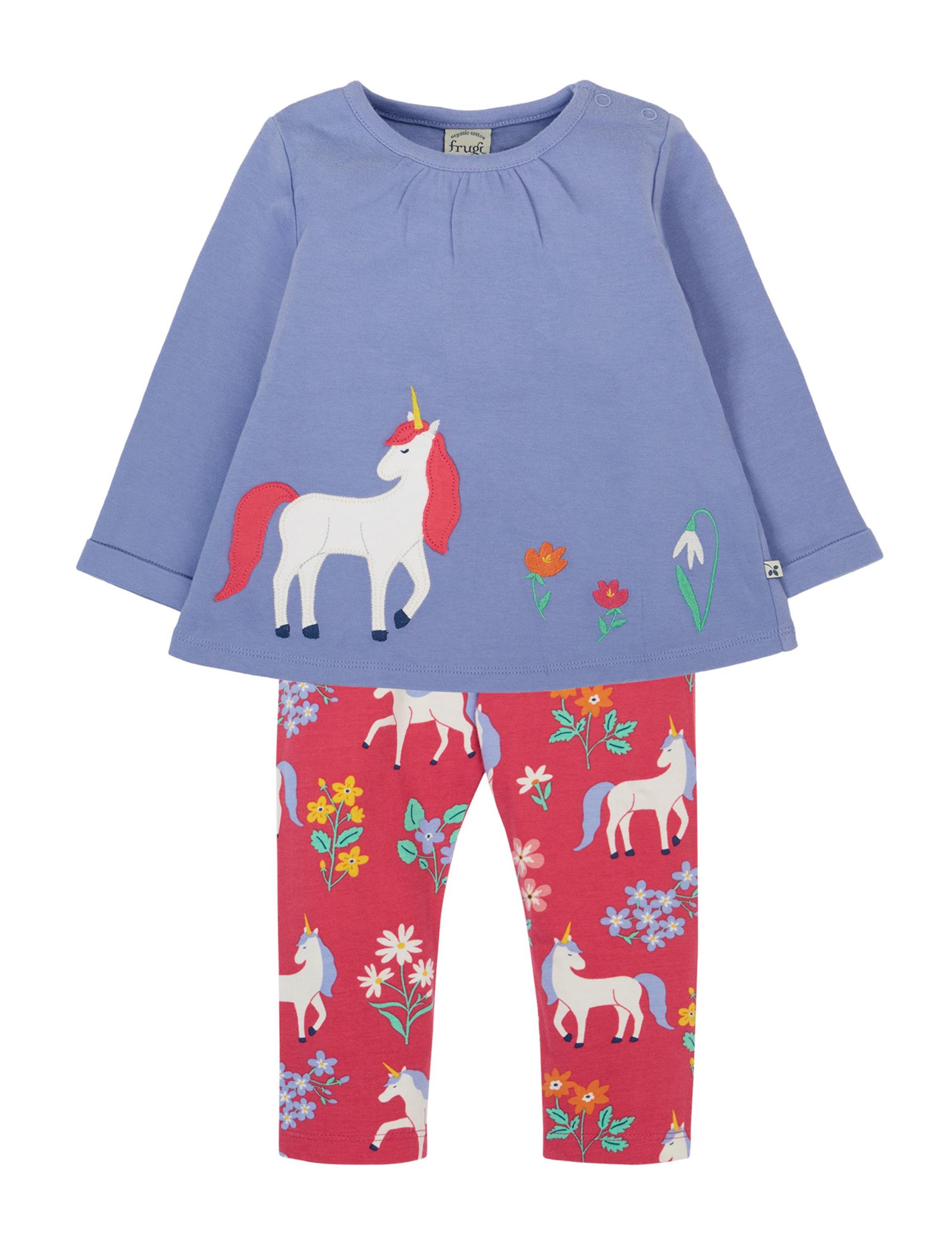 2pc Cotton Rich Unicorn Top & Bottom Outfit (0-5 Yrs) 1 of 3