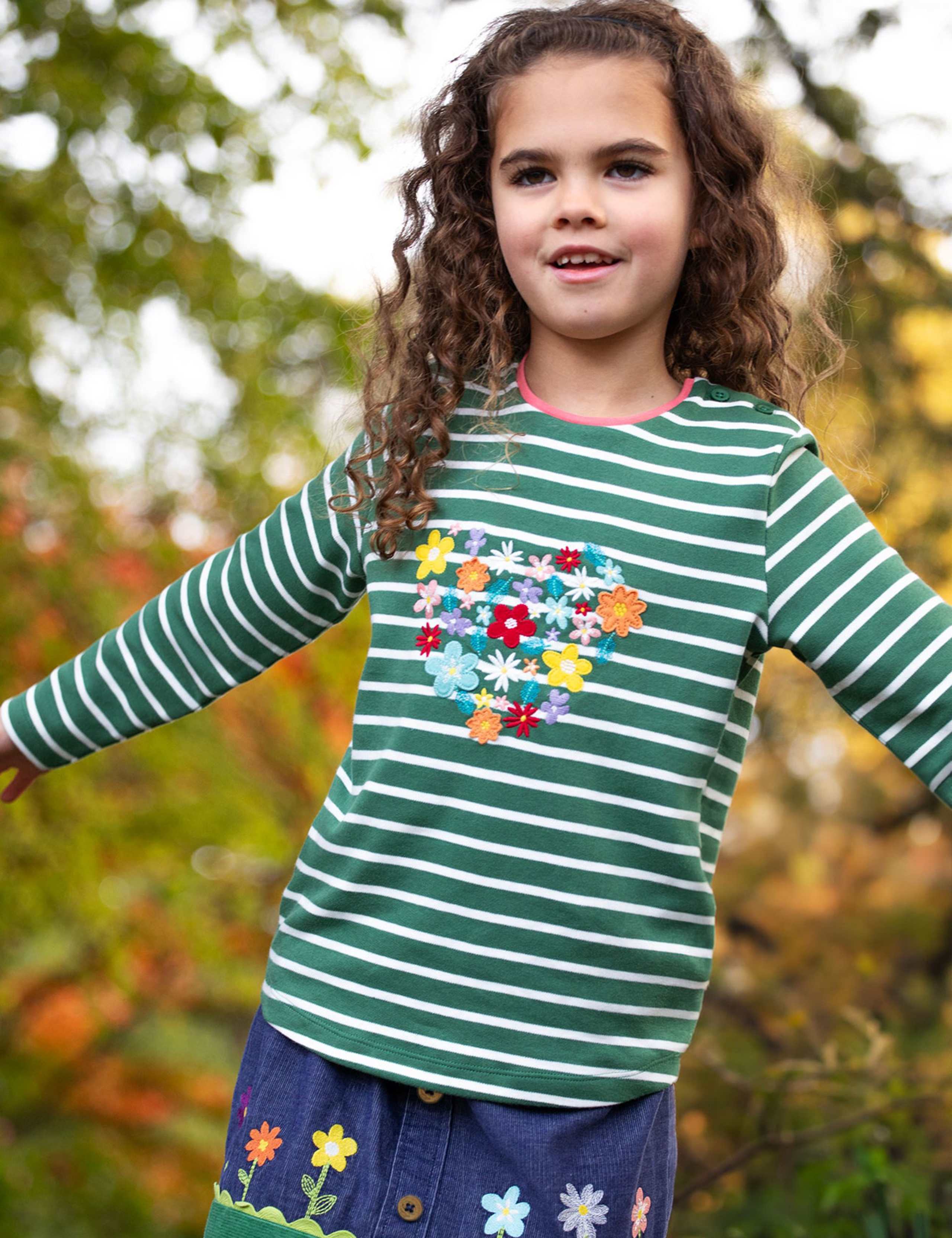 Pure Cotton Cord Embroidered Skirt (2-12 Yrs) 3 of 5