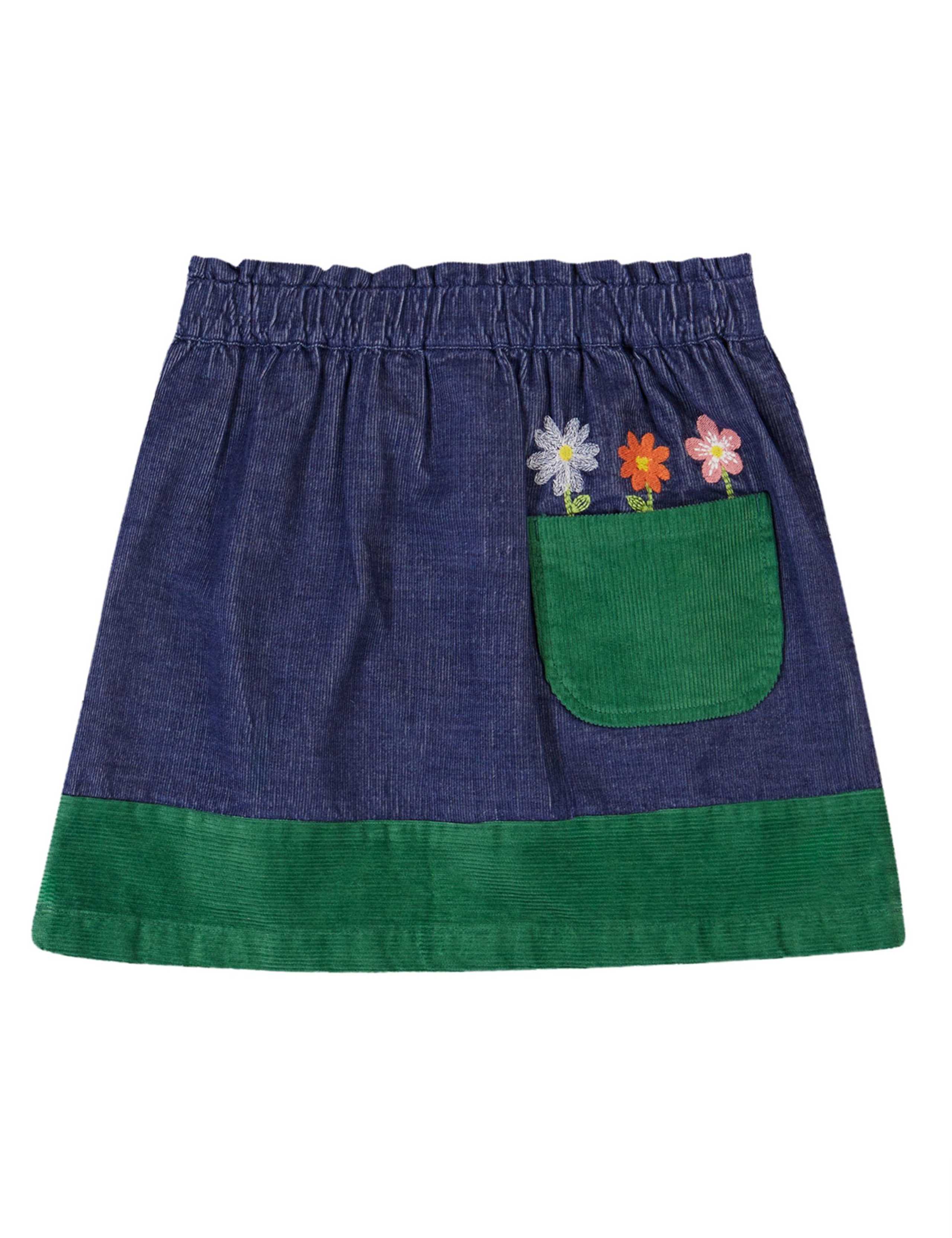 Pure Cotton Cord Embroidered Skirt (2-12 Yrs) 5 of 5