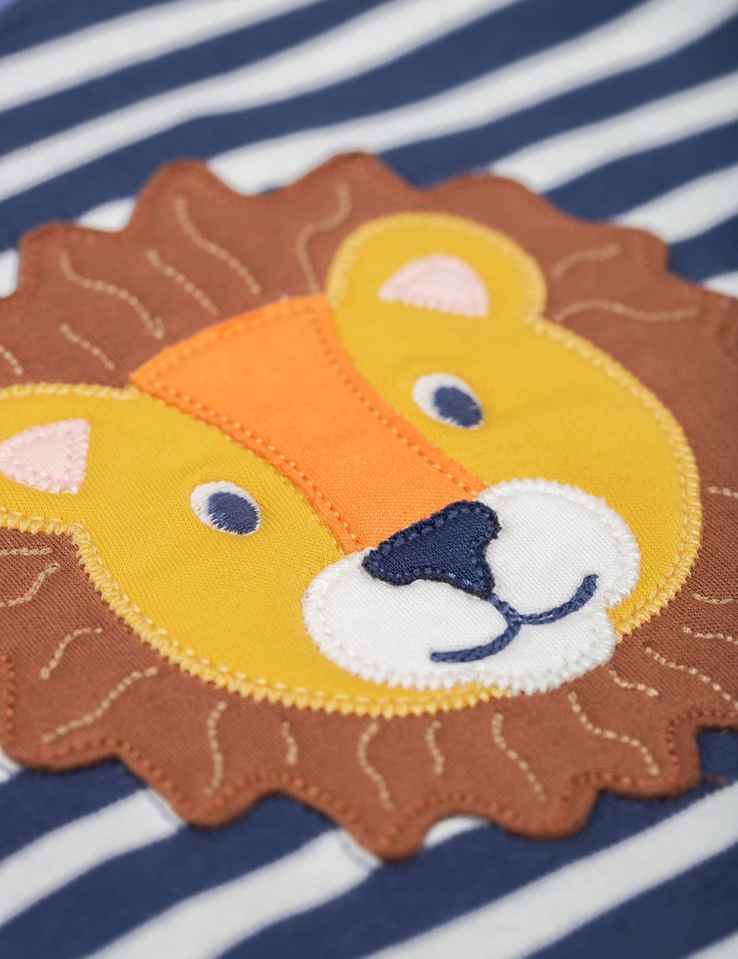 Pure Cotton Striped Lion Top (0-5 Yrs) 2 of 3