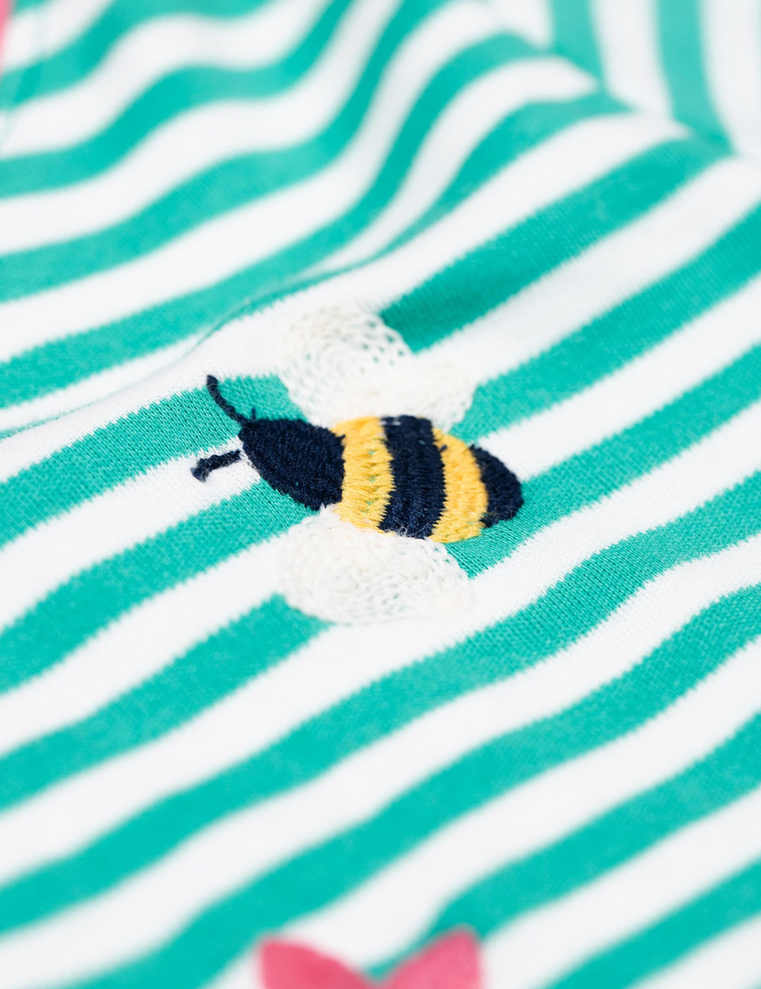 Pure Cotton Striped Embroidered Top (0-5 Yrs) 2 of 3