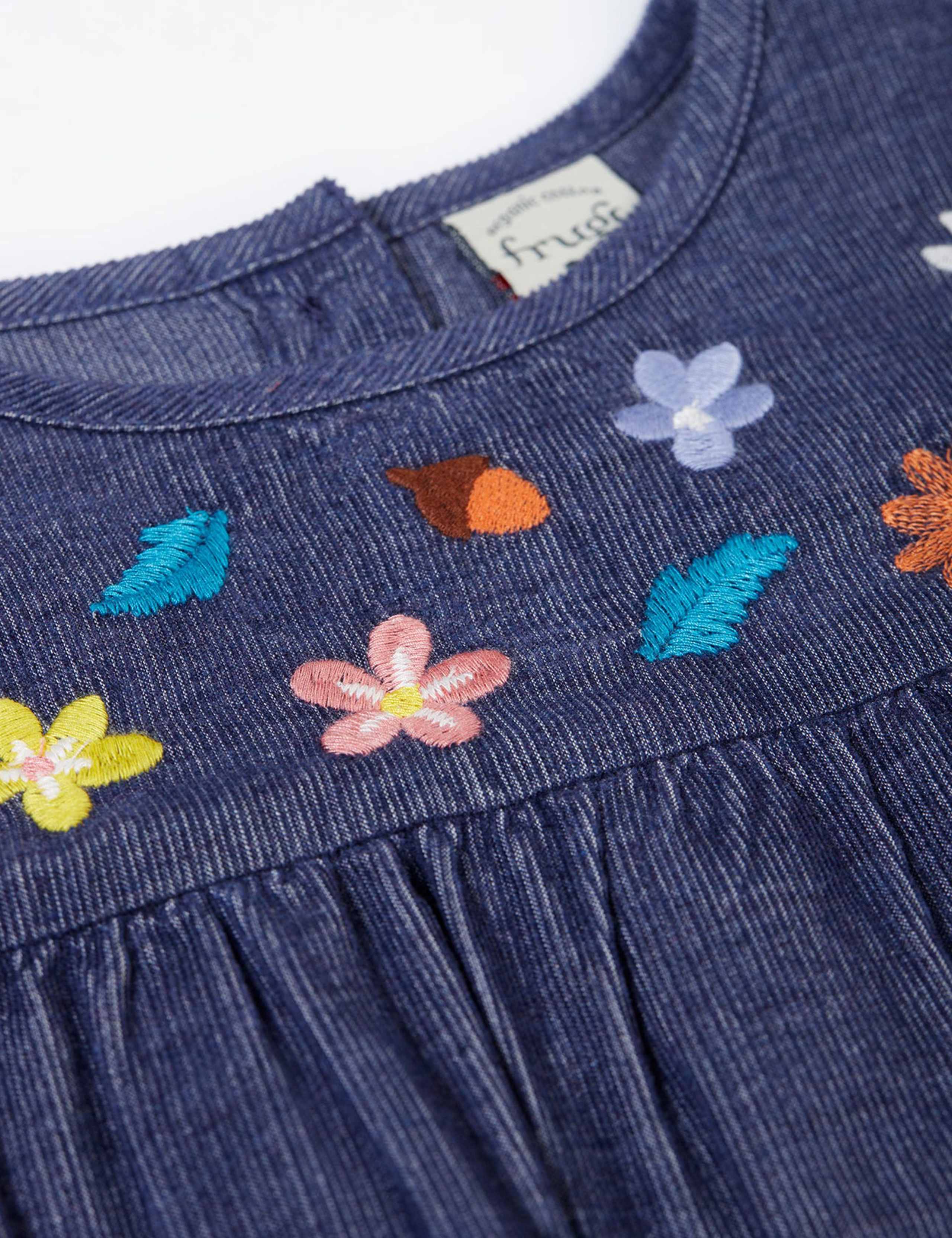 Pure Cotton Cord Embroidered Top (2-10 Yrs) 2 of 3