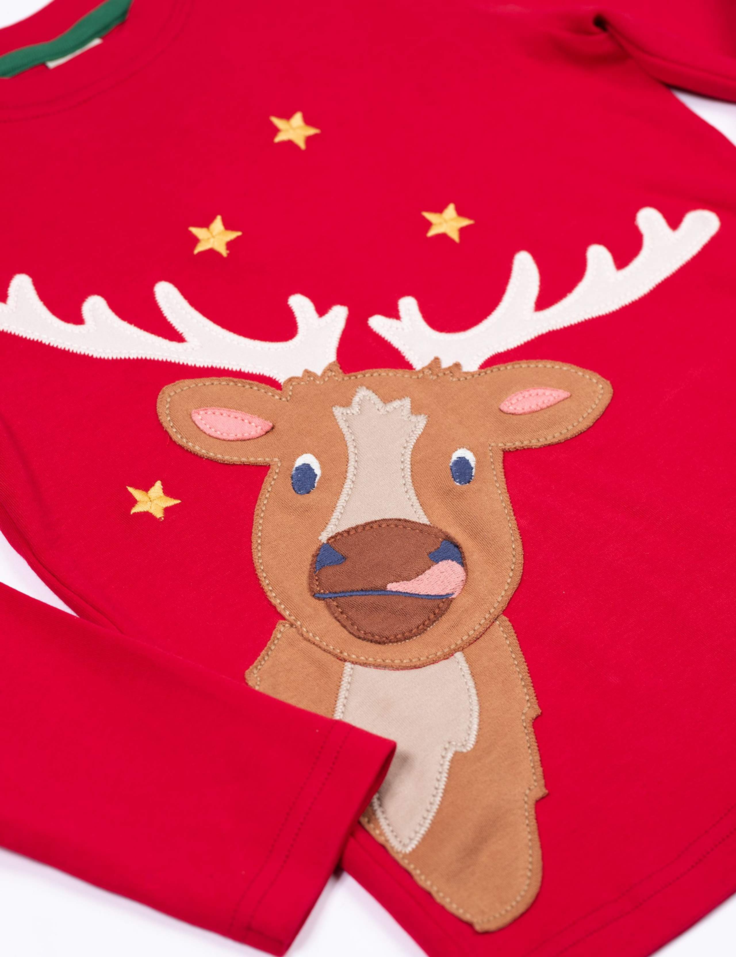 Pure Cotton Reindeer Top (2-10 Yrs) 2 of 3
