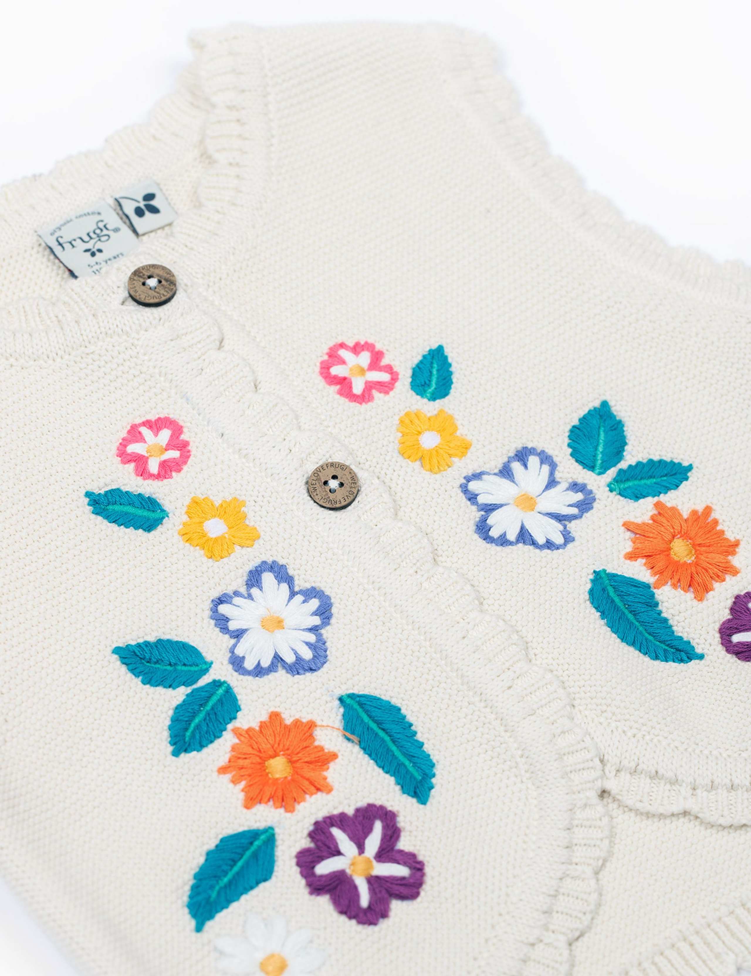Pure Cotton Floral Waistcoat (9 Mths-11 Yrs) 3 of 3