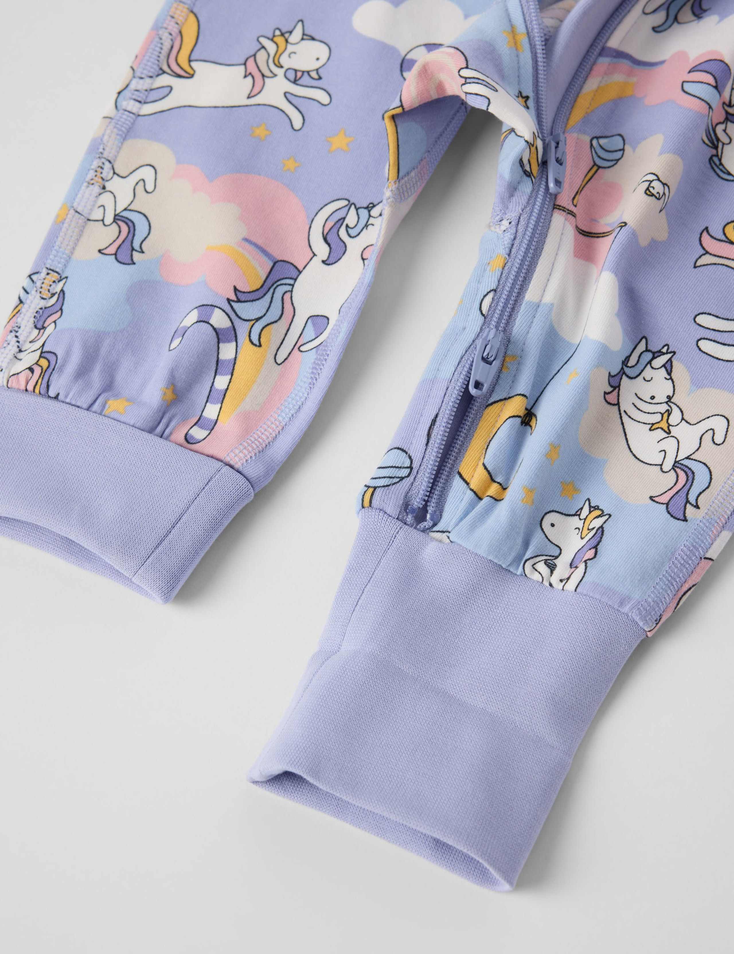 Cotton Rich Unicorn Sleepsuit (0-4 Yrs) 2 of 3