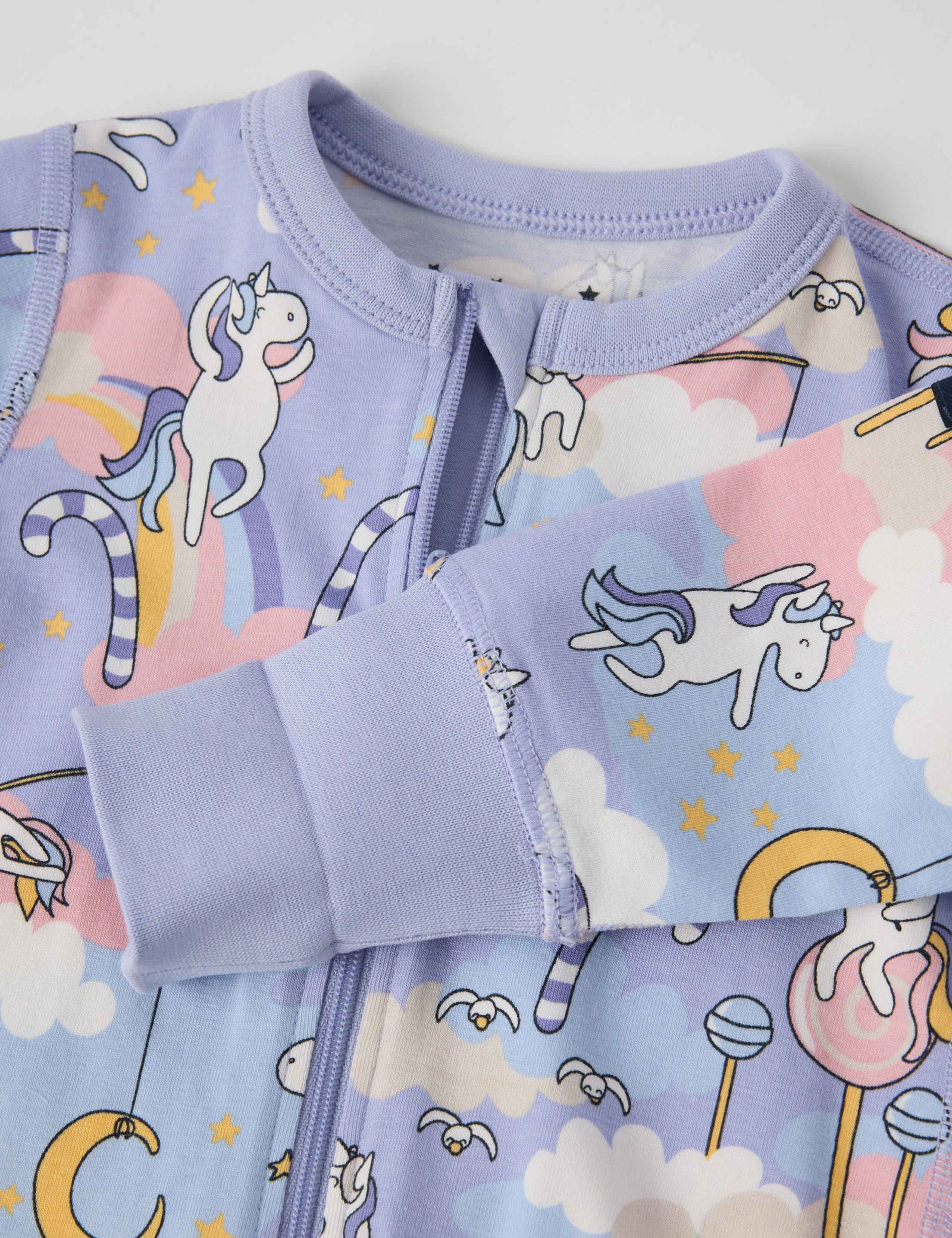 Cotton Rich Unicorn Sleepsuit (0-4 Yrs) 3 of 3