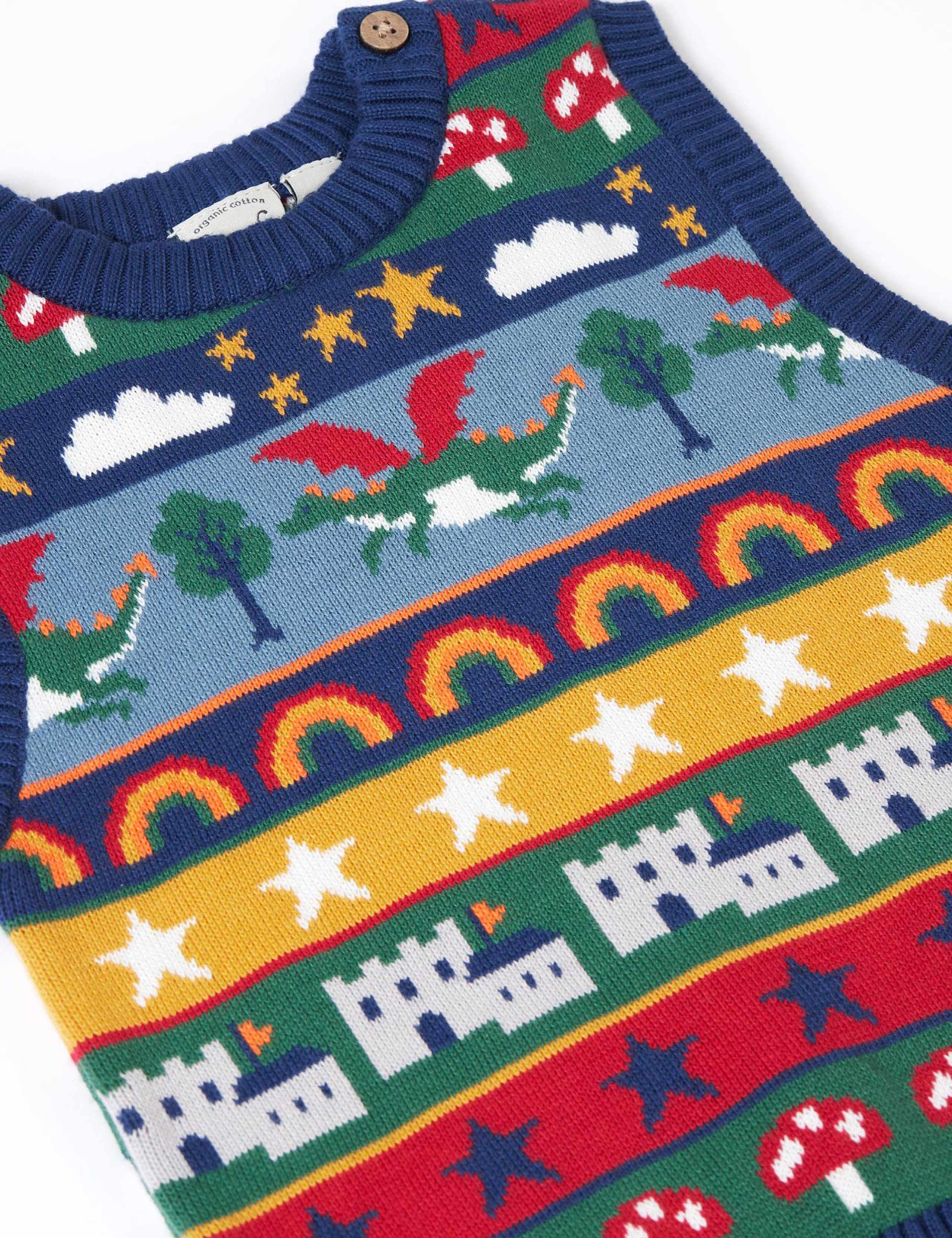 Pure Cotton Patterned Knitted Vest (0-5 Yrs) 2 of 3