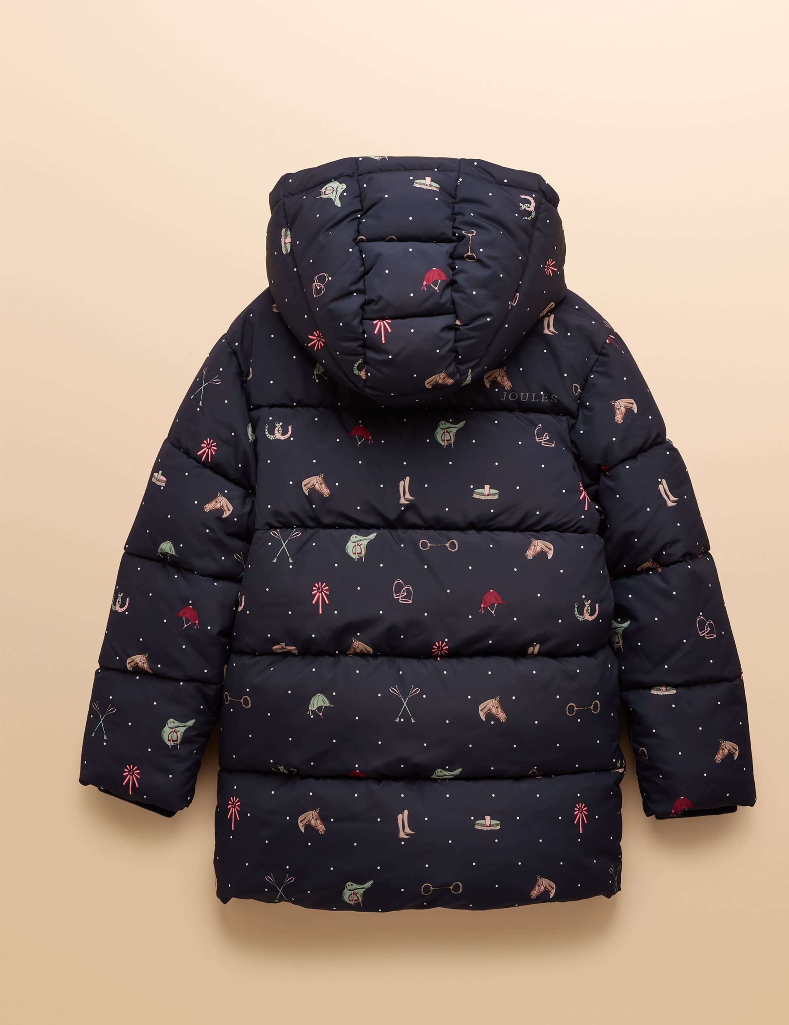 Showerproof Hooded Horse Print Coat (1-12 Yrs) 2 of 4