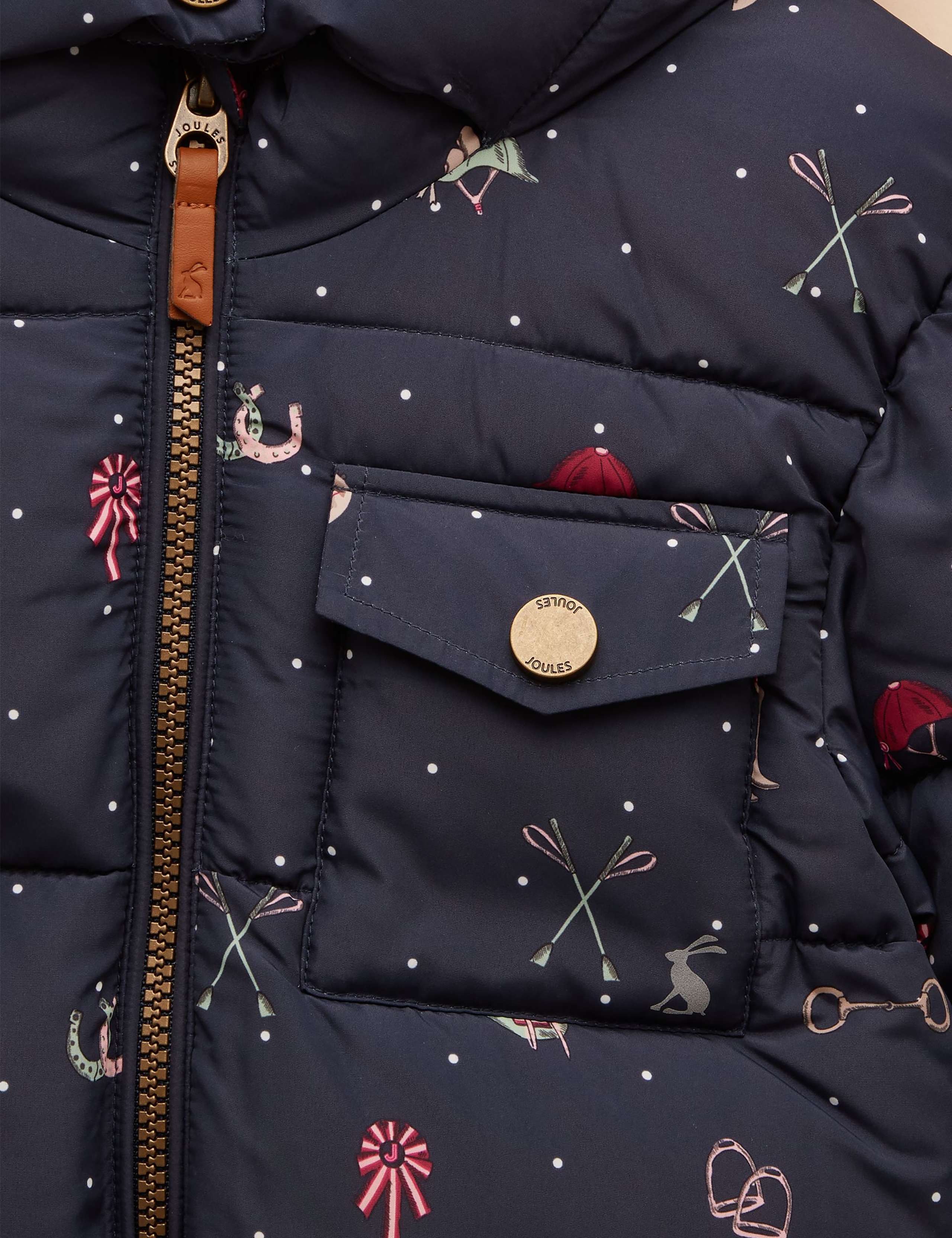 Showerproof Hooded Horse Print Coat (1-12 Yrs) 3 of 4