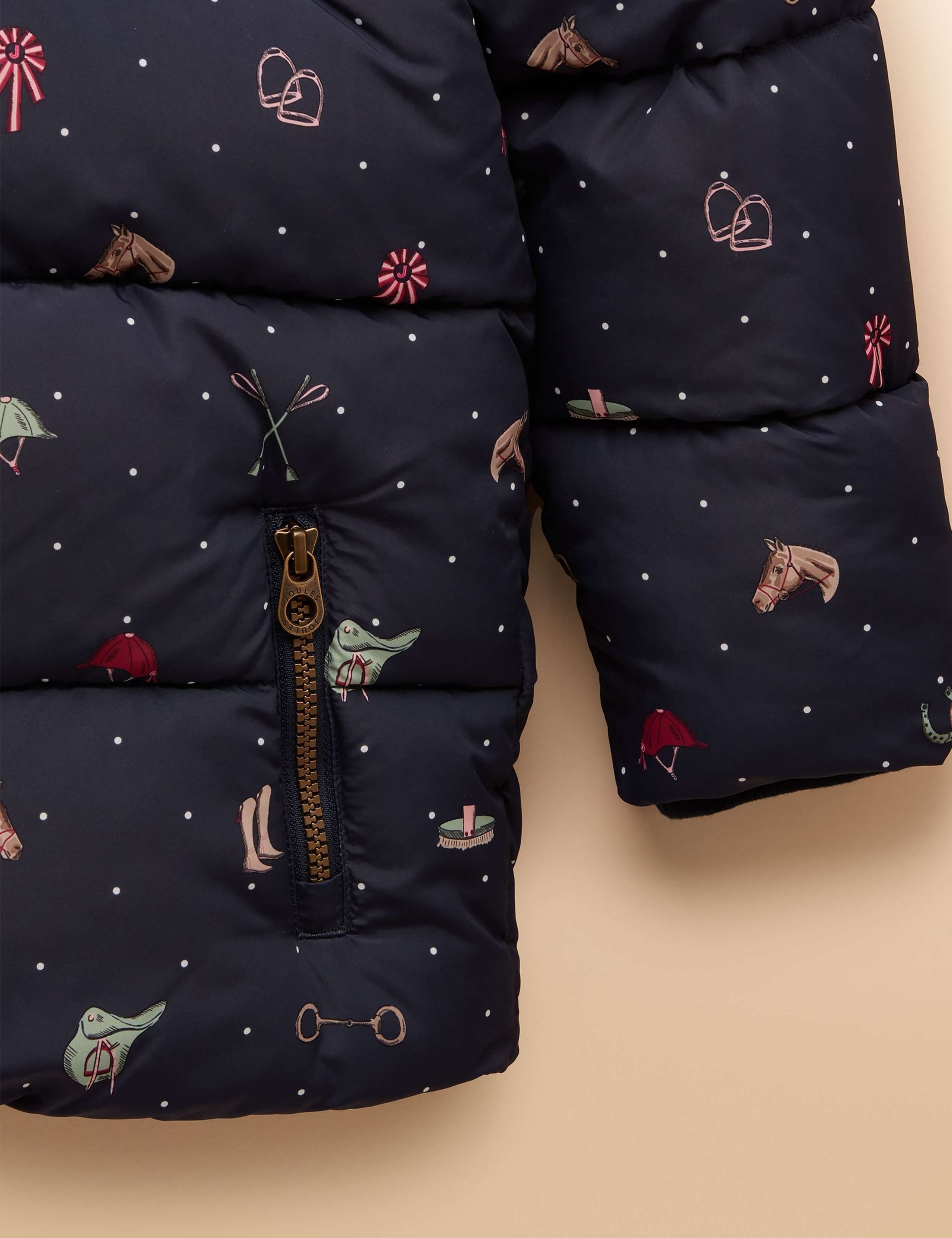 Showerproof Hooded Horse Print Coat (1-12 Yrs) 4 of 4