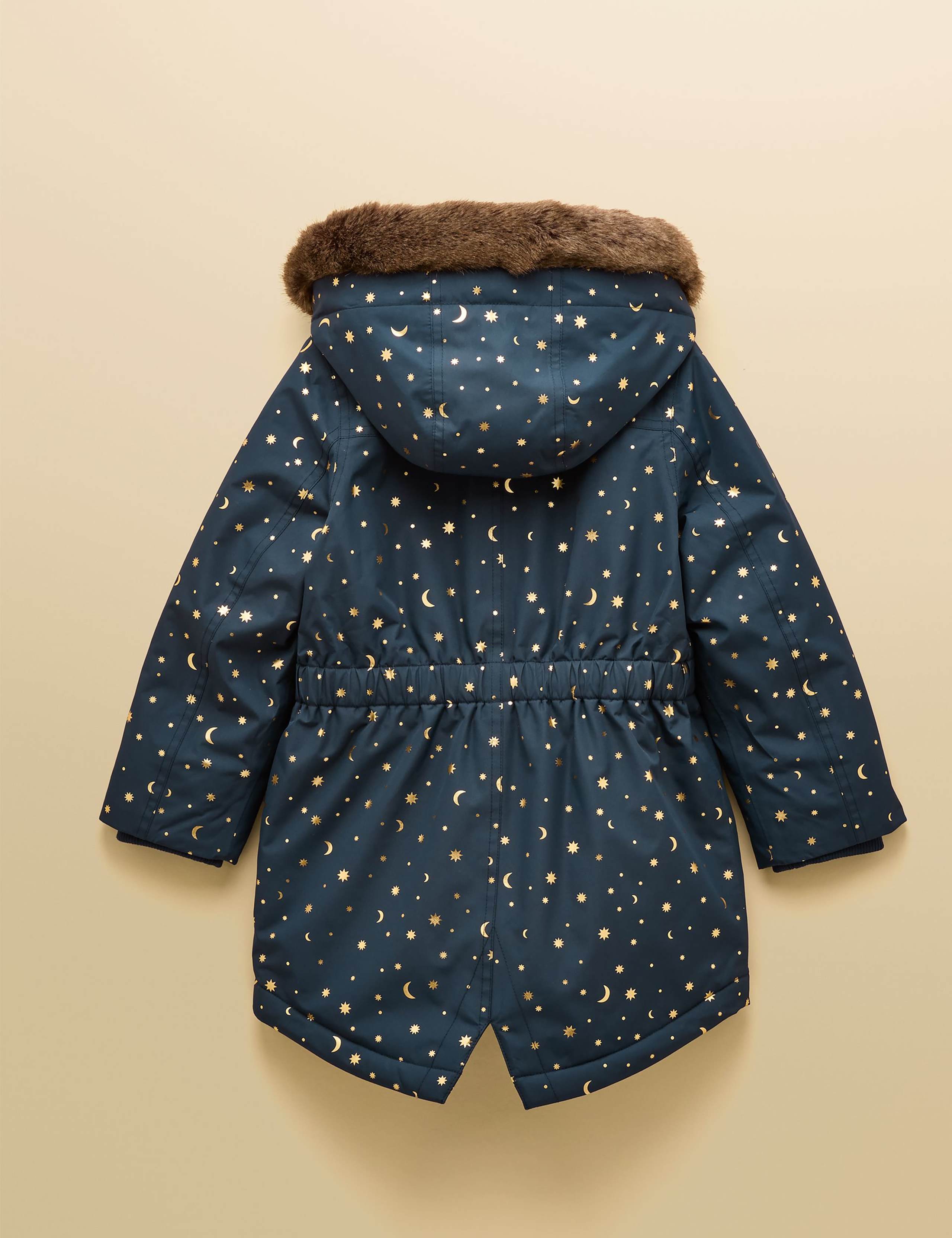 Showerproof Cosmic Hooded Parka Coat (3-10 Yrs) 4 of 6