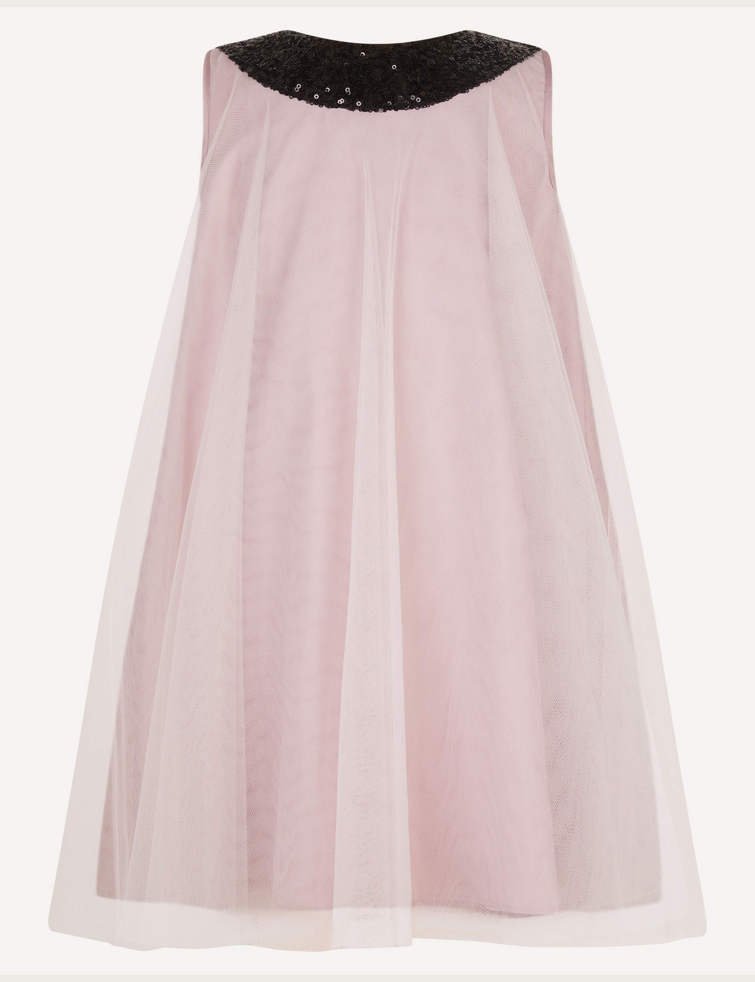 Sequin Bow Tulle Party Dress (3-15 Yrs) 1 of 3