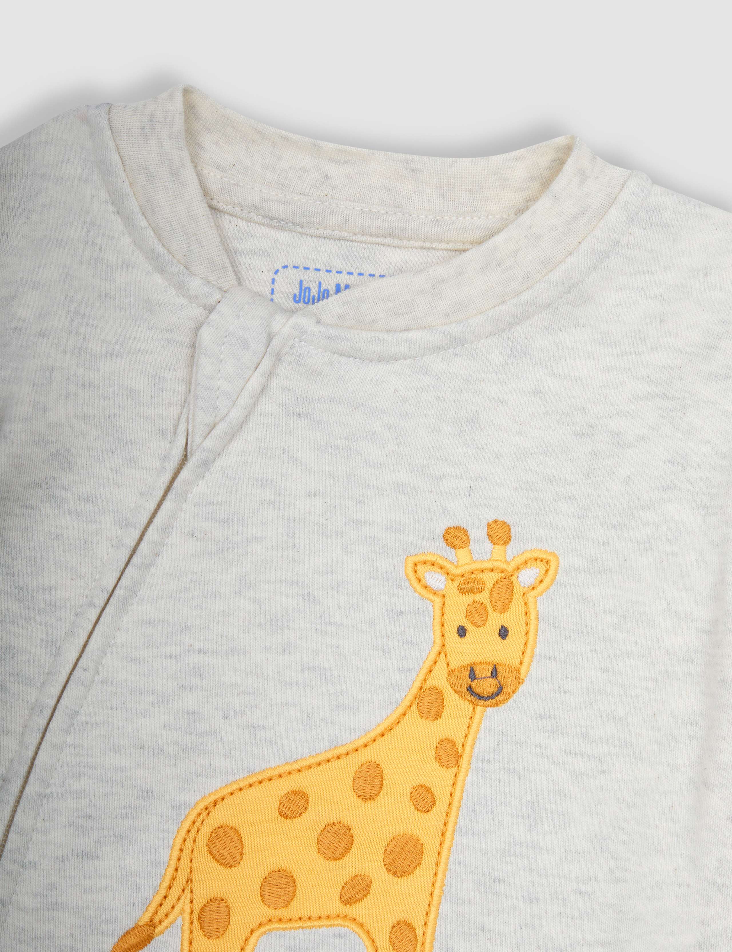 Pure Cotton Giraffe Sleepsuit (0-18 Mths) 3 of 3