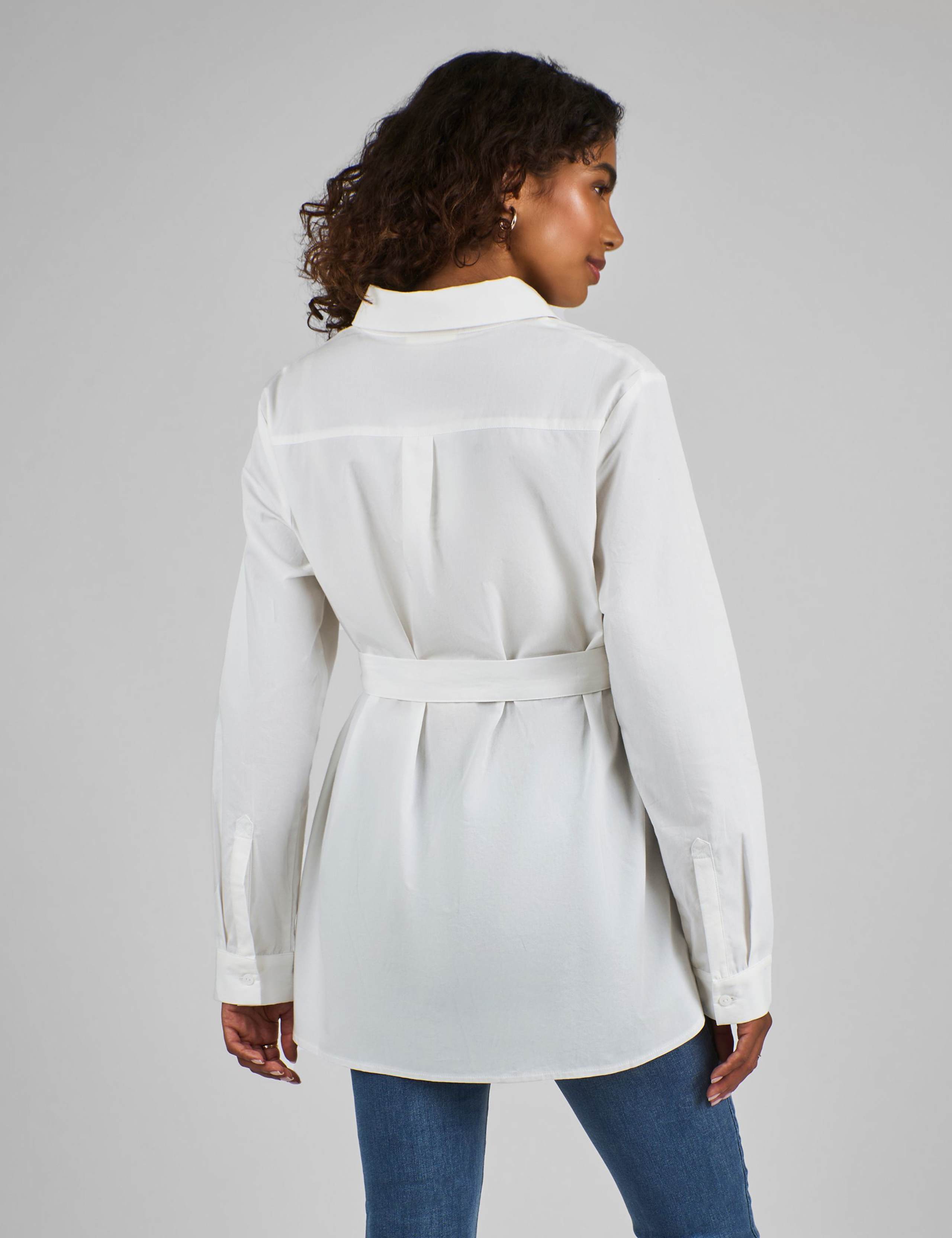 Maternity Cotton Rich Tie Front Blouse Shirt 3 of 4