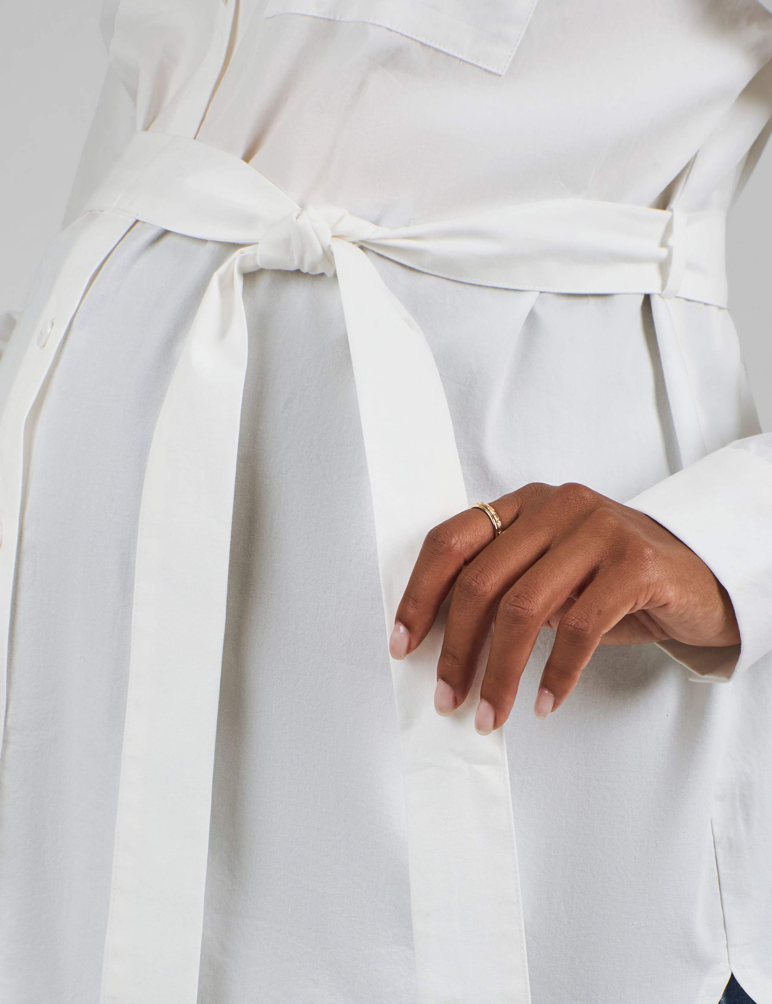 Maternity Cotton Rich Tie Front Blouse Shirt 4 of 4